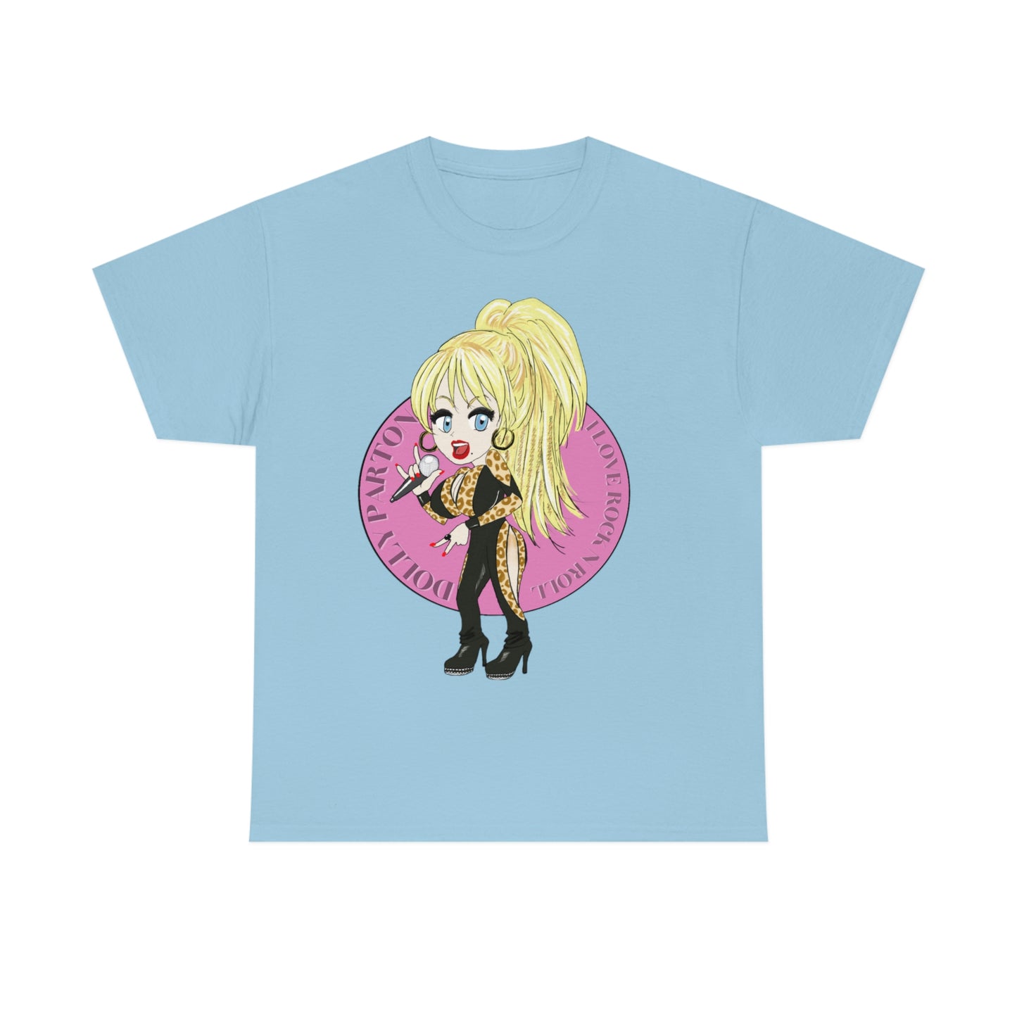 Dolly Parton ~I LOVE ROCK N ROLL Inspired Artwork ~Unisex Heavy Cotton Tee