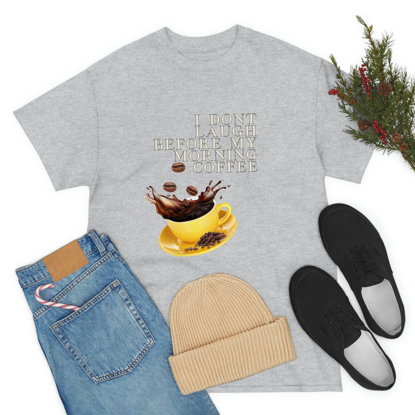 "Not before my morning Coffee" Unisex Heavy Cotton Tee