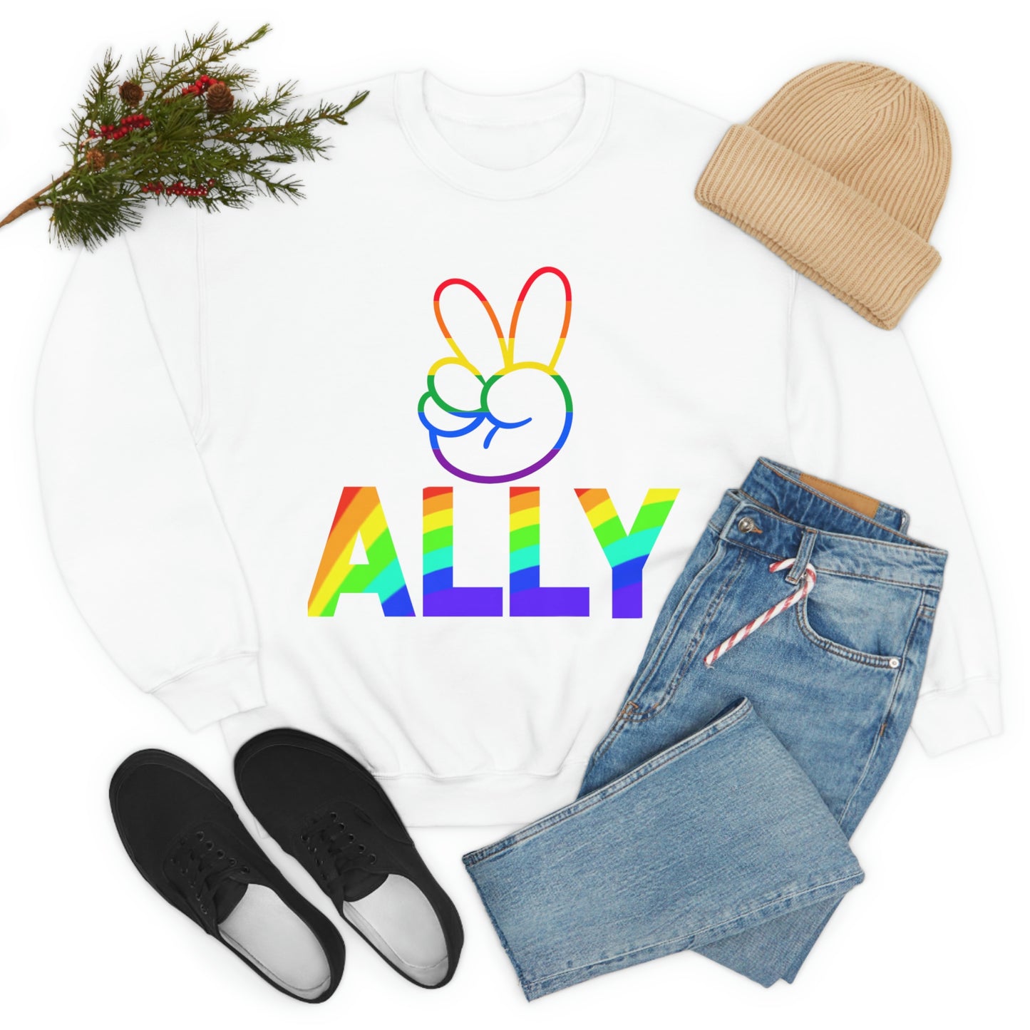 PRIDE ALLY Unisex Heavy Blend™ Crewneck Sweatshirt