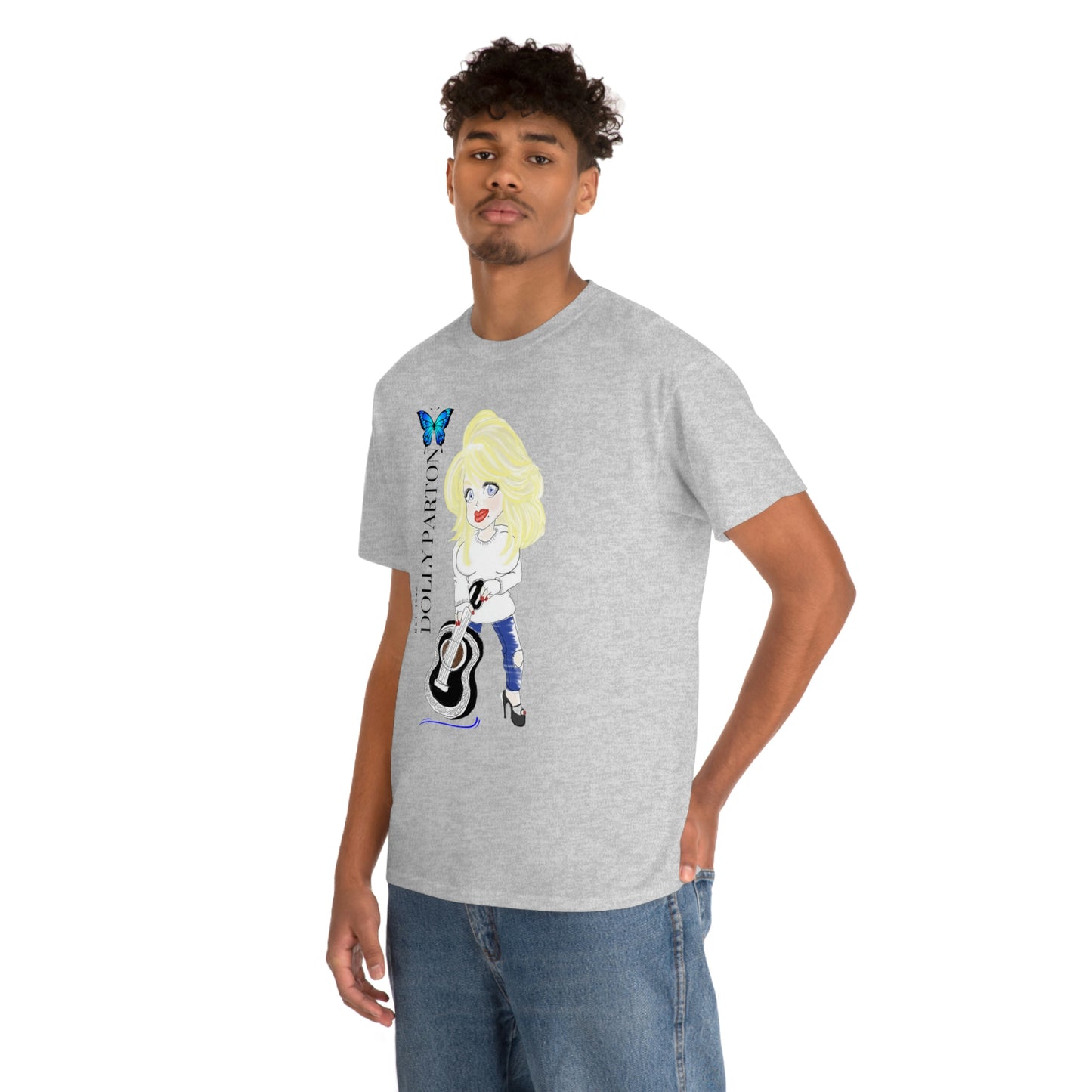 Artist Rendering of Dolly Parton   Unisex Heavy Cotton Tee