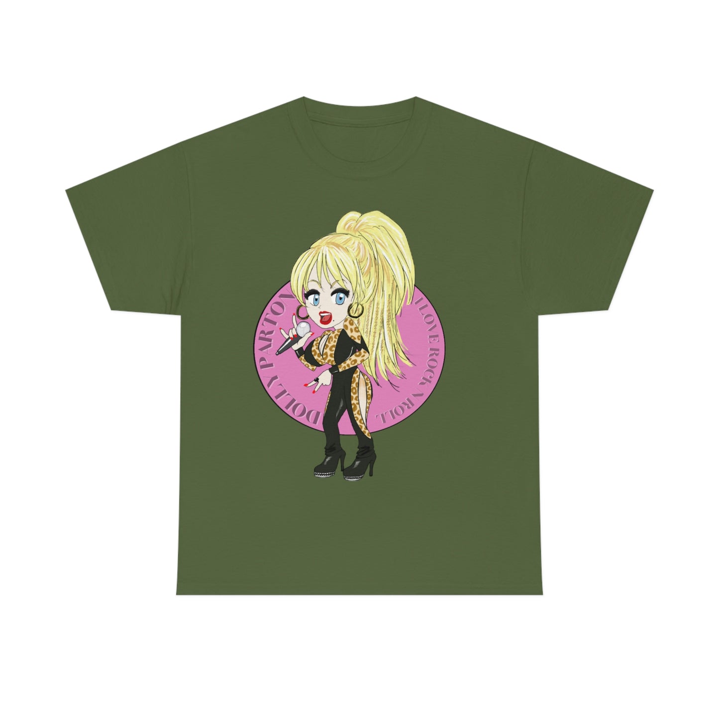 Dolly Parton ~I LOVE ROCK N ROLL Inspired Artwork ~Unisex Heavy Cotton Tee