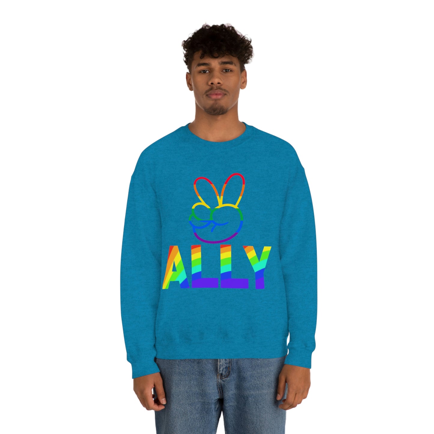 PRIDE ALLY Unisex Heavy Blend™ Crewneck Sweatshirt