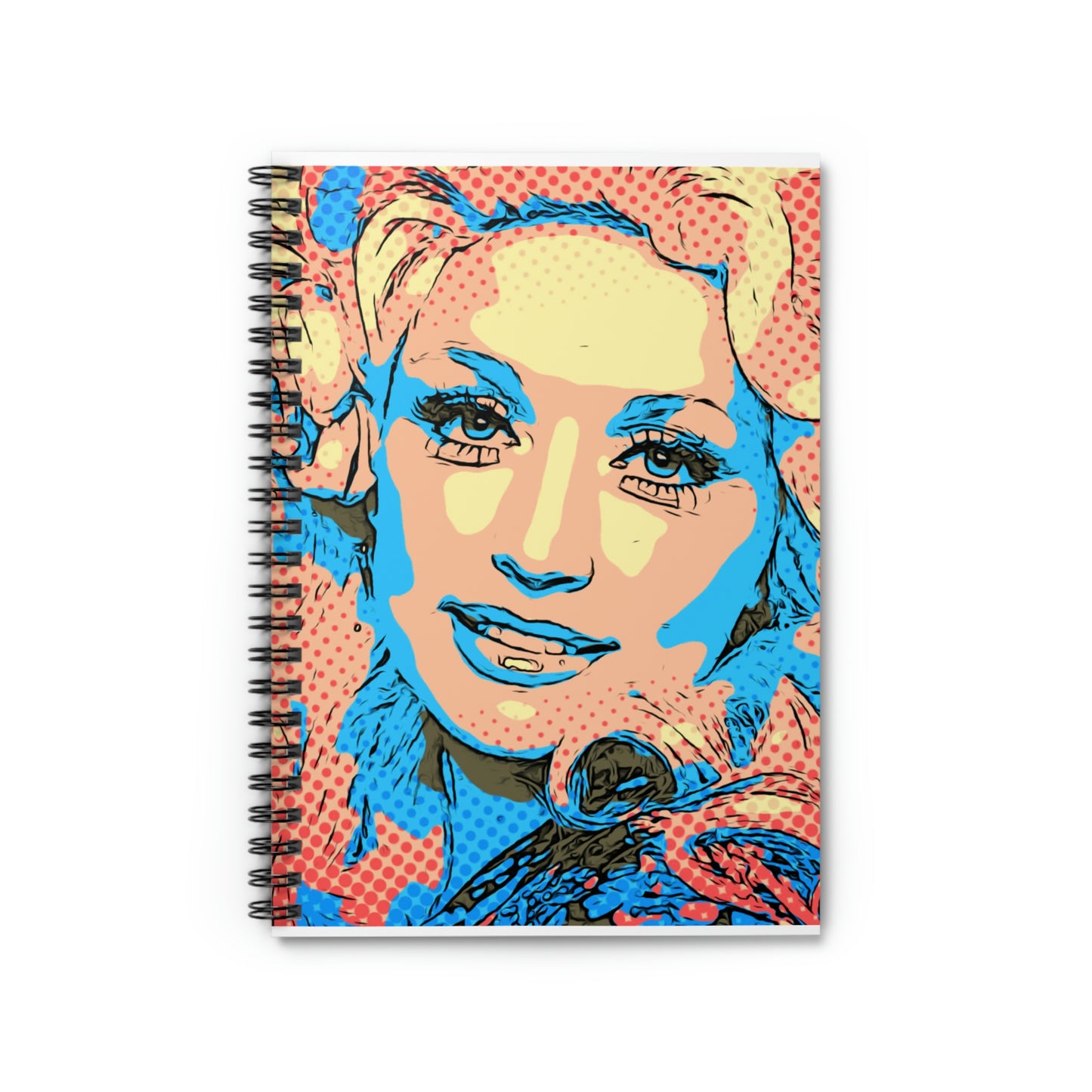 DOLLY PARTON ~ Retro Art Spiral Notebook - Ruled Line