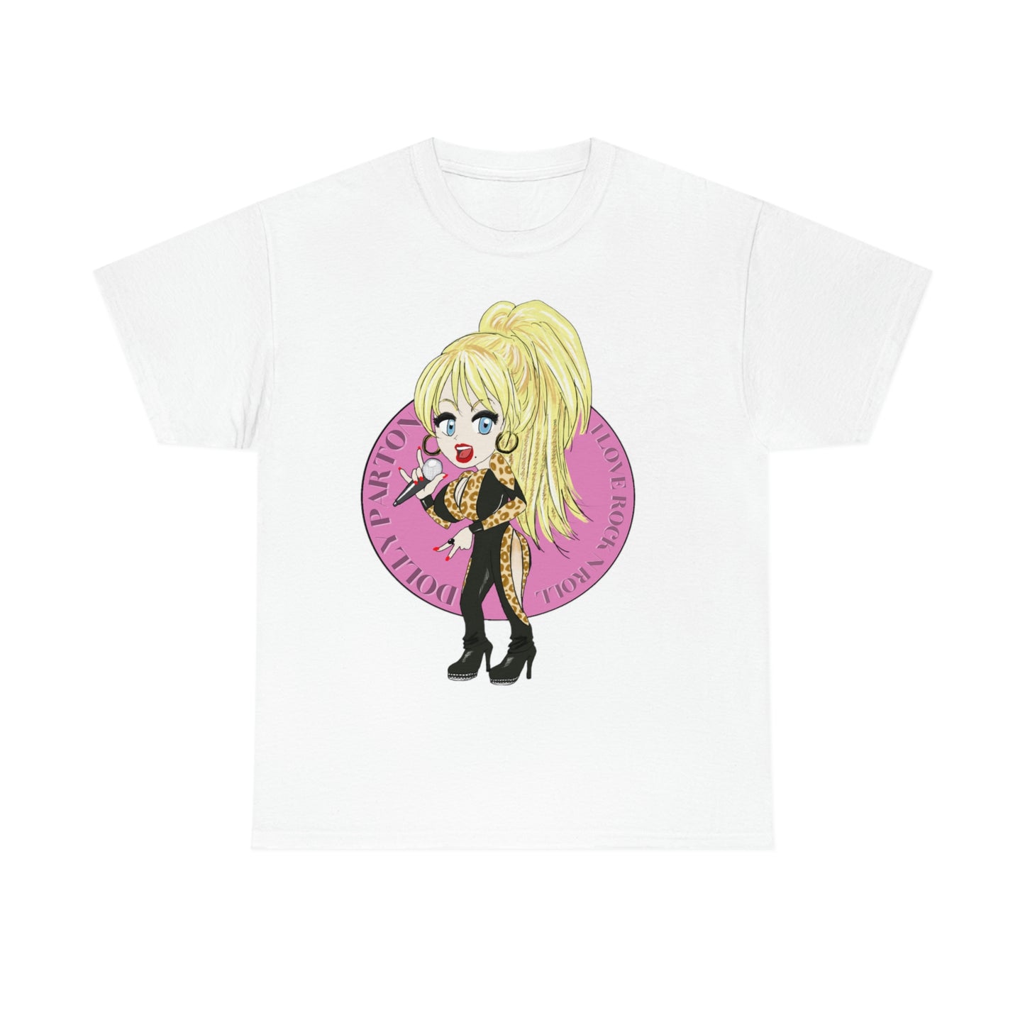 Dolly Parton ~I LOVE ROCK N ROLL Inspired Artwork ~Unisex Heavy Cotton Tee