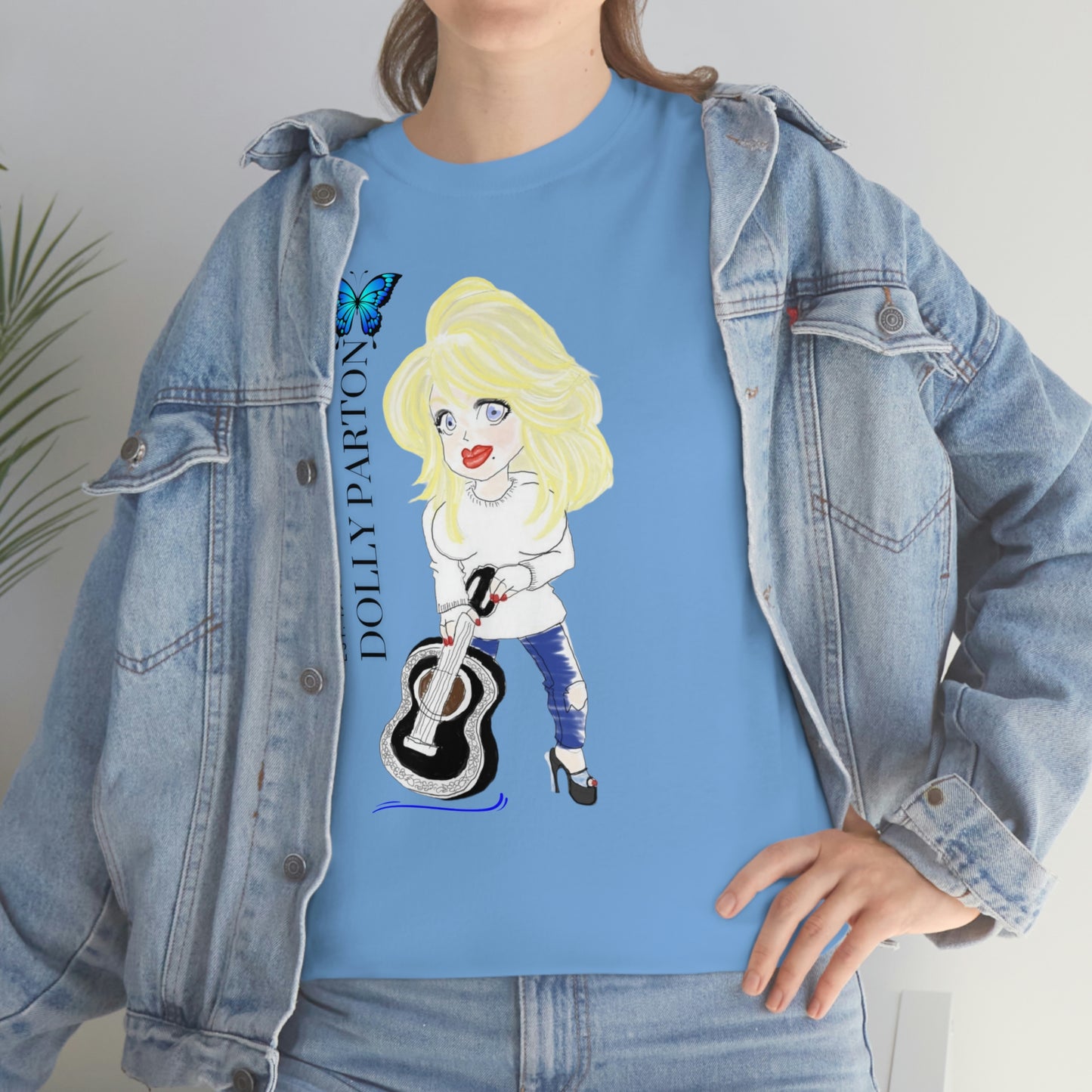 Artist Rendering of Dolly Parton   Unisex Heavy Cotton Tee