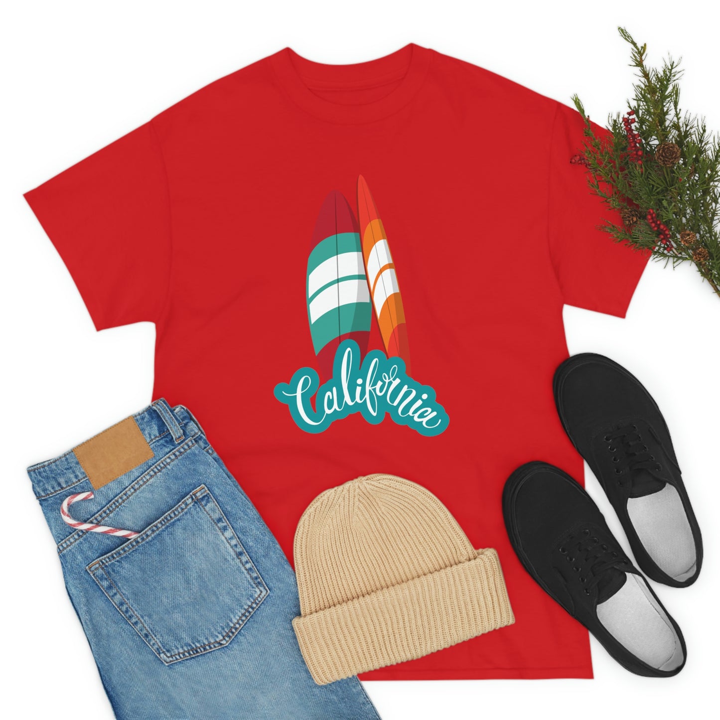CALIFORNIA SURFS UP Unisex Heavy Cotton Tee