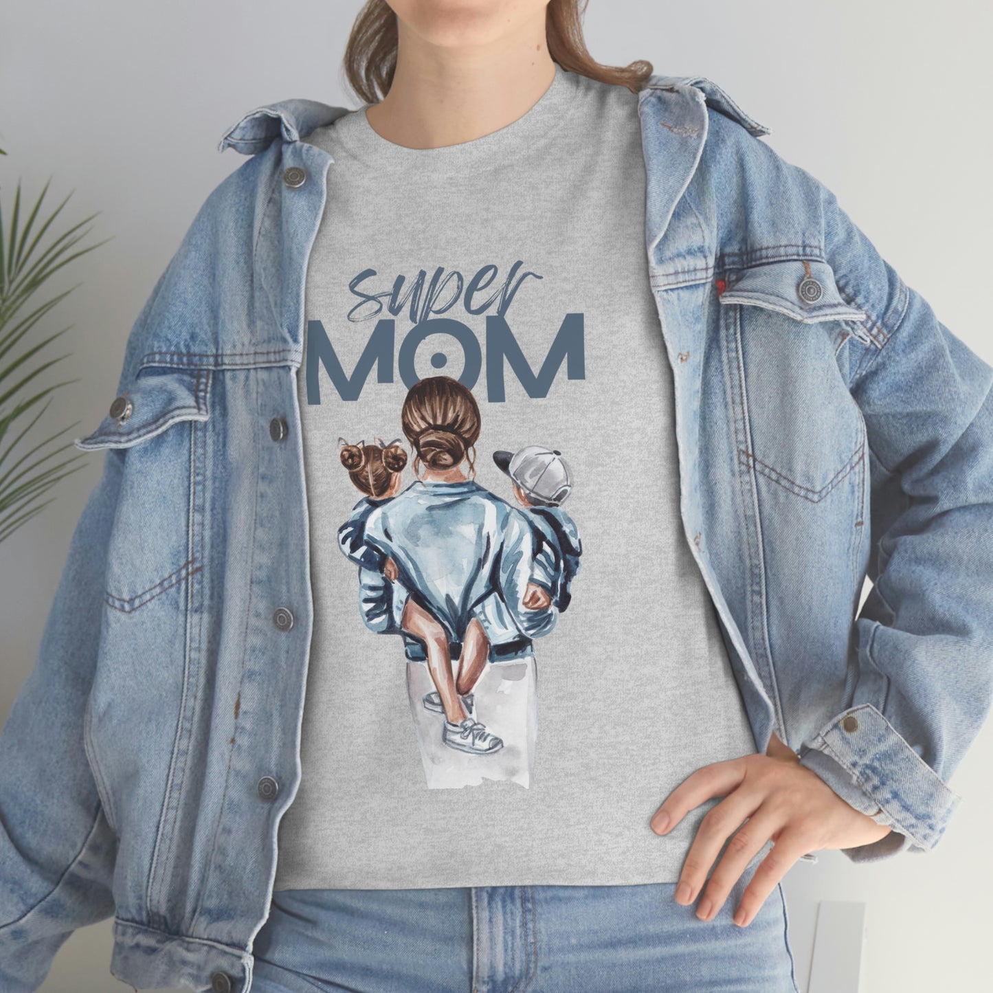 SUPER MOM Unisex Heavy Cotton Tee