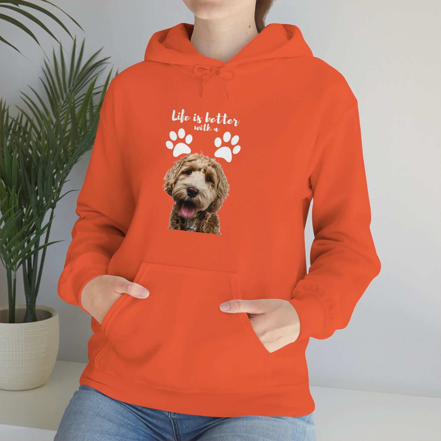 Life is better with a DOG   Unisex Heavy Blend™ Hooded Sweatshirt