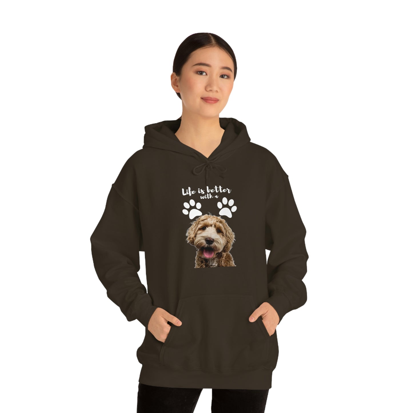 Life is better with a DOG   Unisex Heavy Blend™ Hooded Sweatshirt