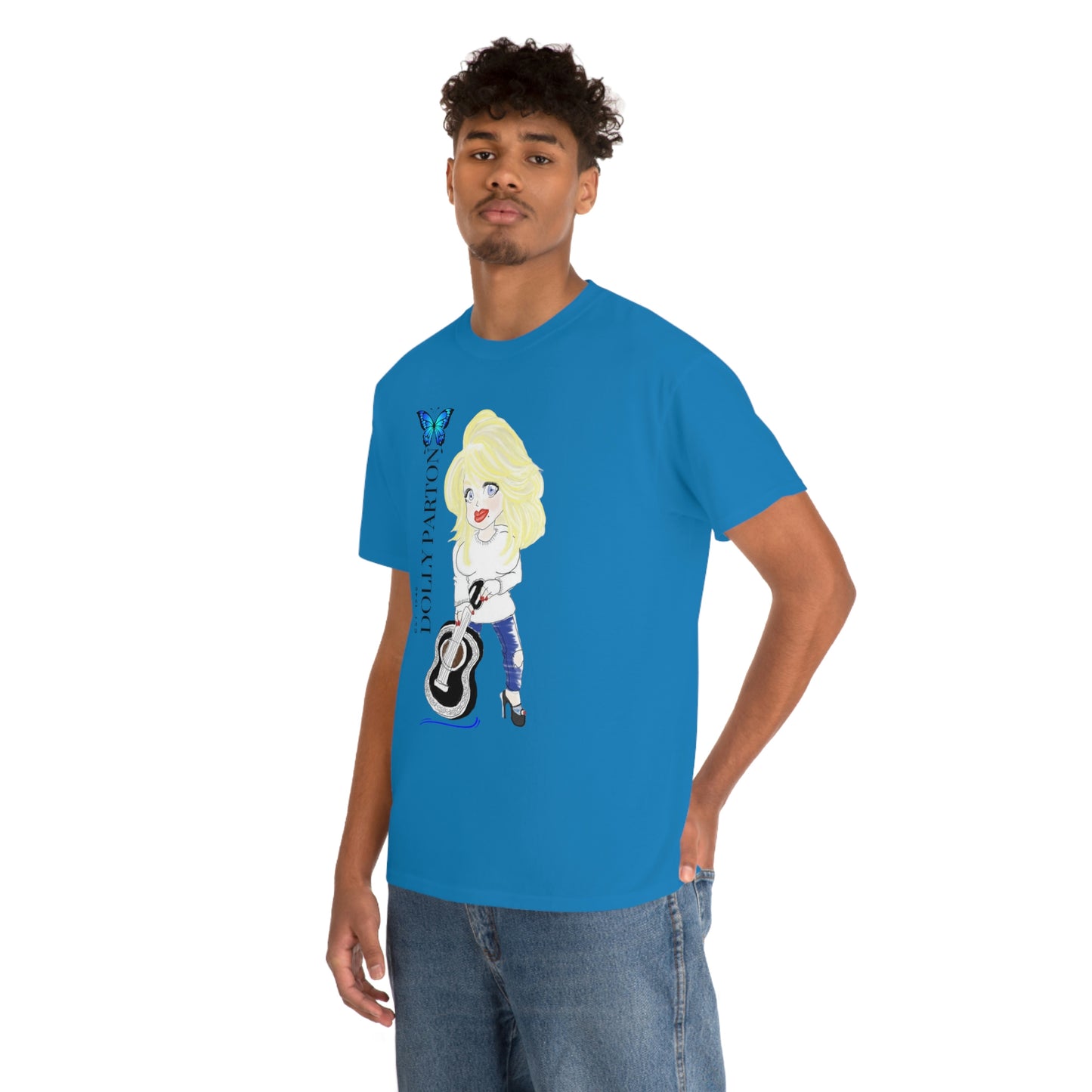 Artist Rendering of Dolly Parton   Unisex Heavy Cotton Tee