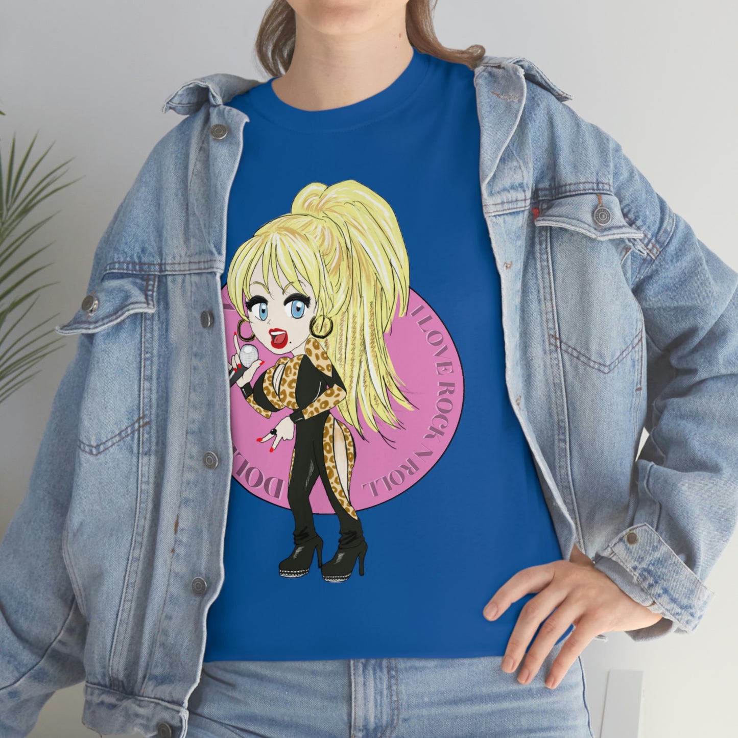 Dolly Parton ~I LOVE ROCK N ROLL Inspired Artwork ~Unisex Heavy Cotton Tee