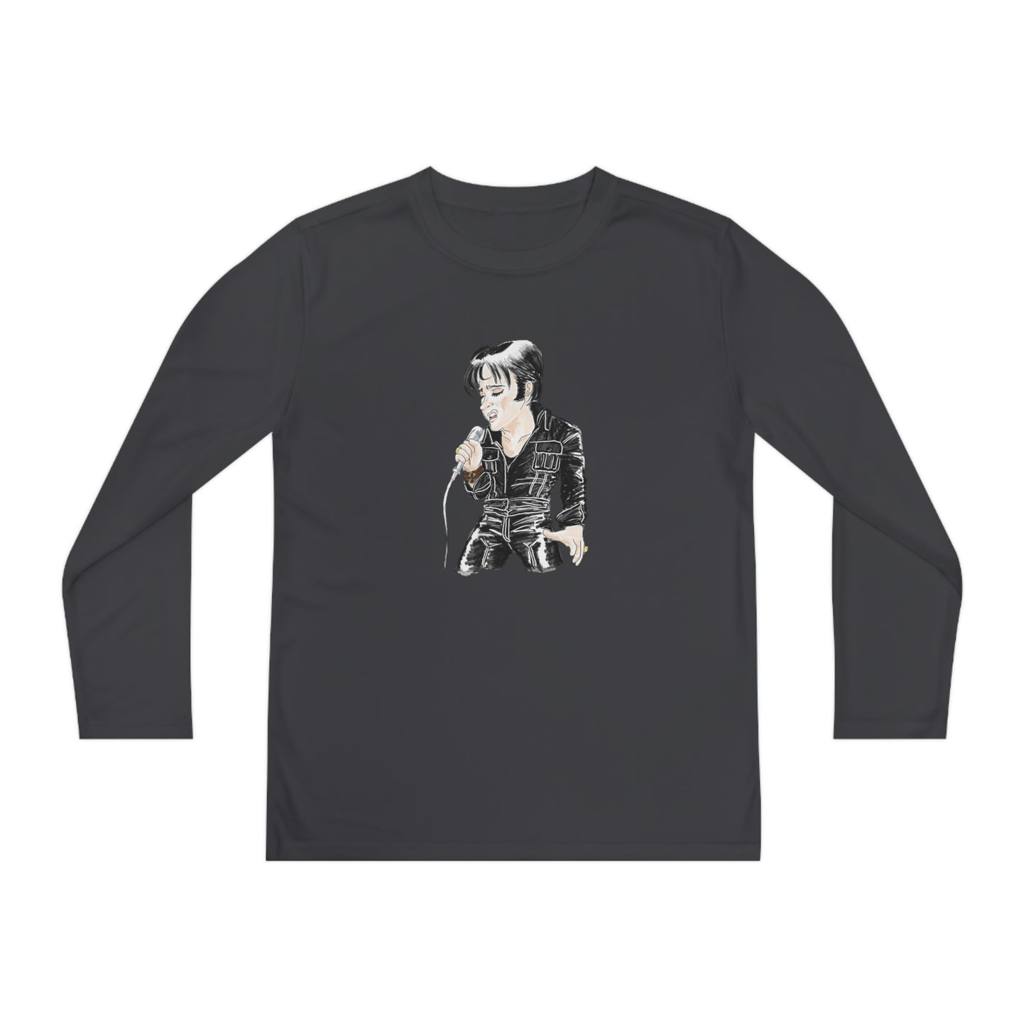 Artist Rendering of ELVIS ~ Youth Long Sleeve Competitor Tee