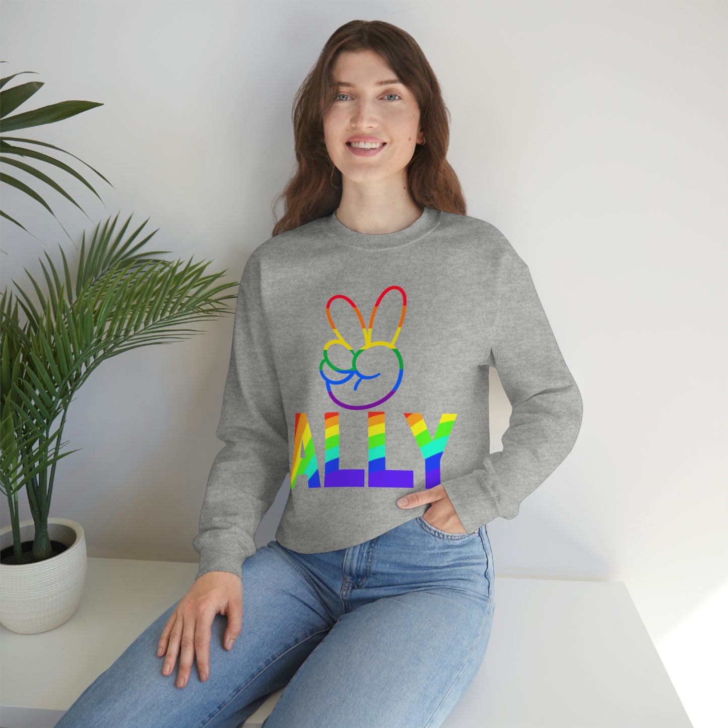 PRIDE ALLY Unisex Heavy Blend™ Crewneck Sweatshirt