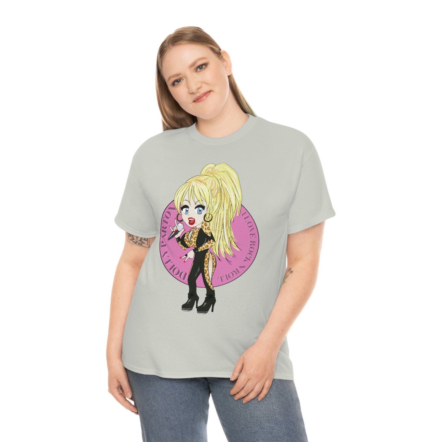 Dolly Parton ~I LOVE ROCK N ROLL Inspired Artwork ~Unisex Heavy Cotton Tee