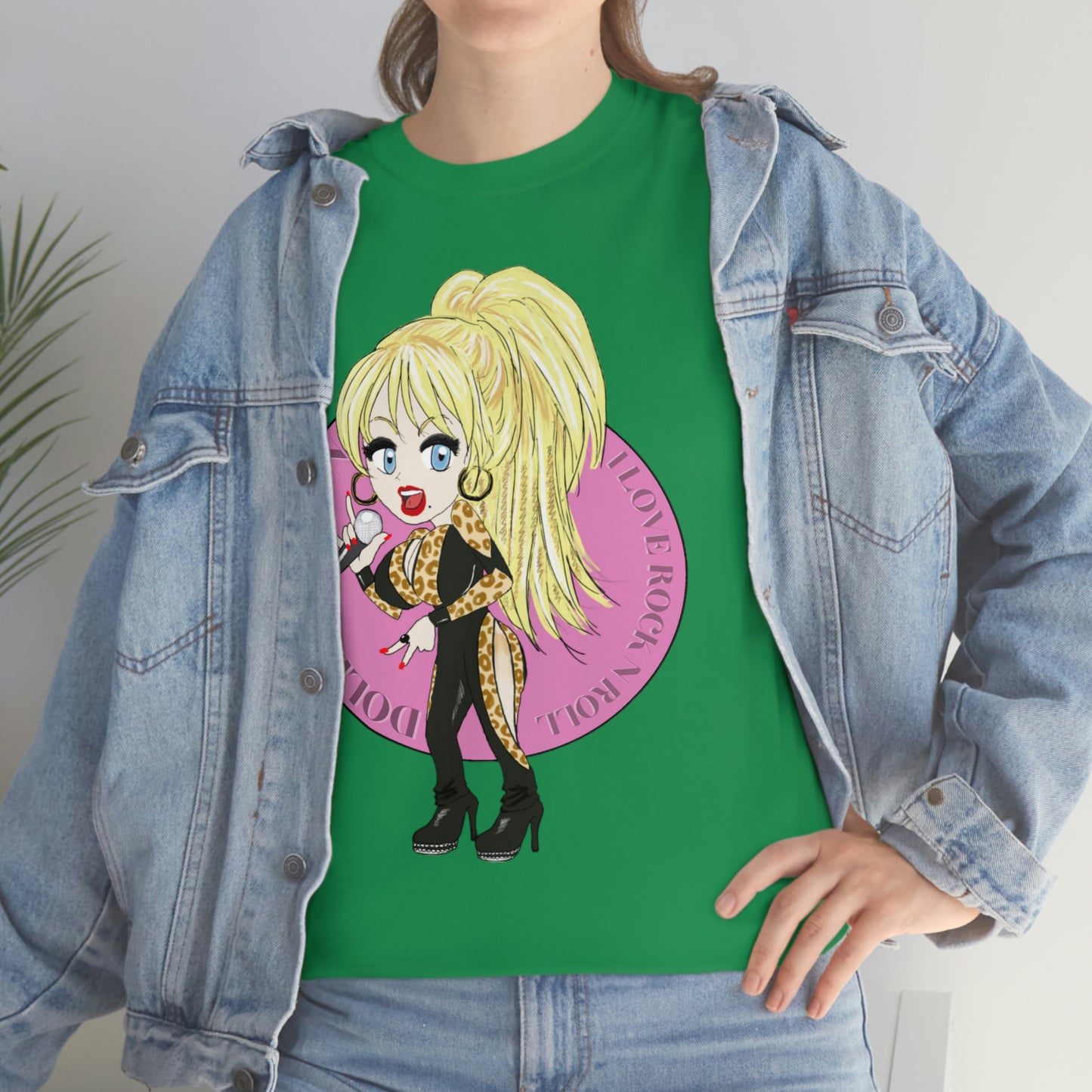 Dolly Parton ~I LOVE ROCK N ROLL Inspired Artwork ~Unisex Heavy Cotton Tee