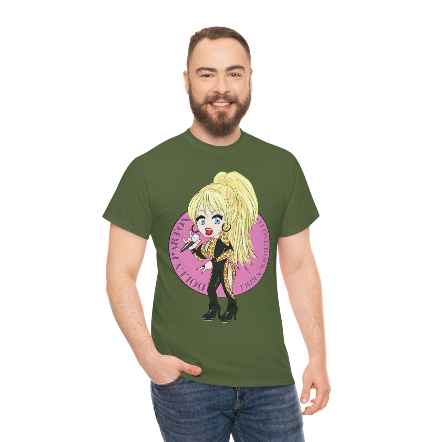 Dolly Parton ~I LOVE ROCK N ROLL Inspired Artwork ~Unisex Heavy Cotton Tee