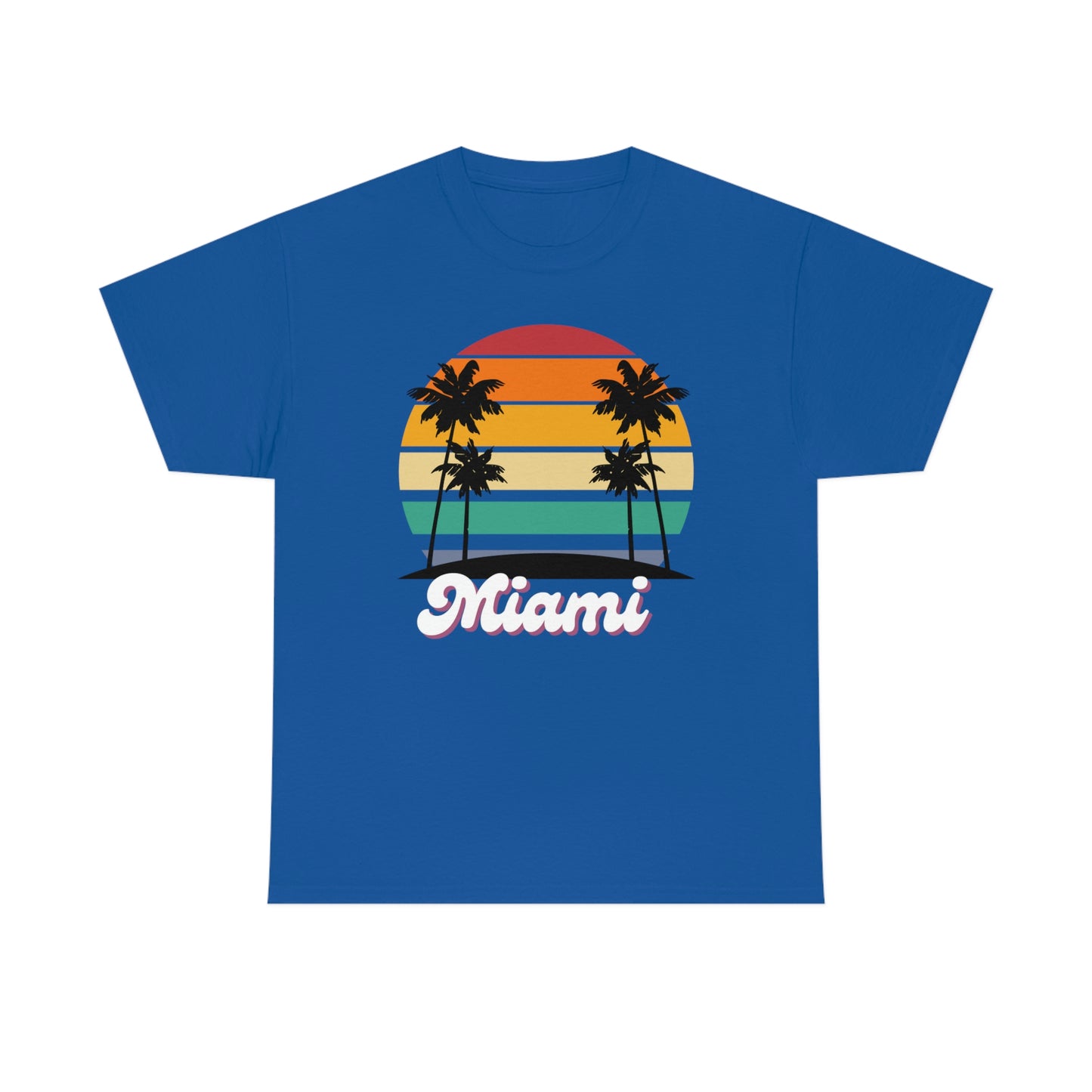 Retro Miami Beach Unisex Heavy Cotton Tee