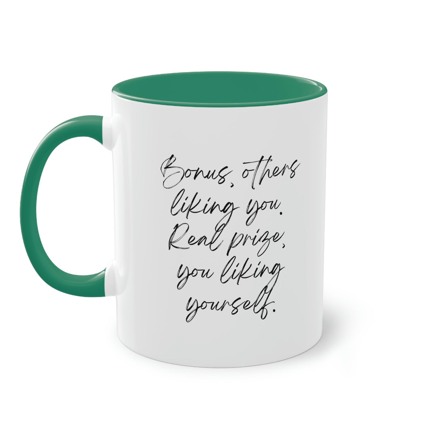 You Liking Yourself  Two-Tone Coffee Mug, 11oz