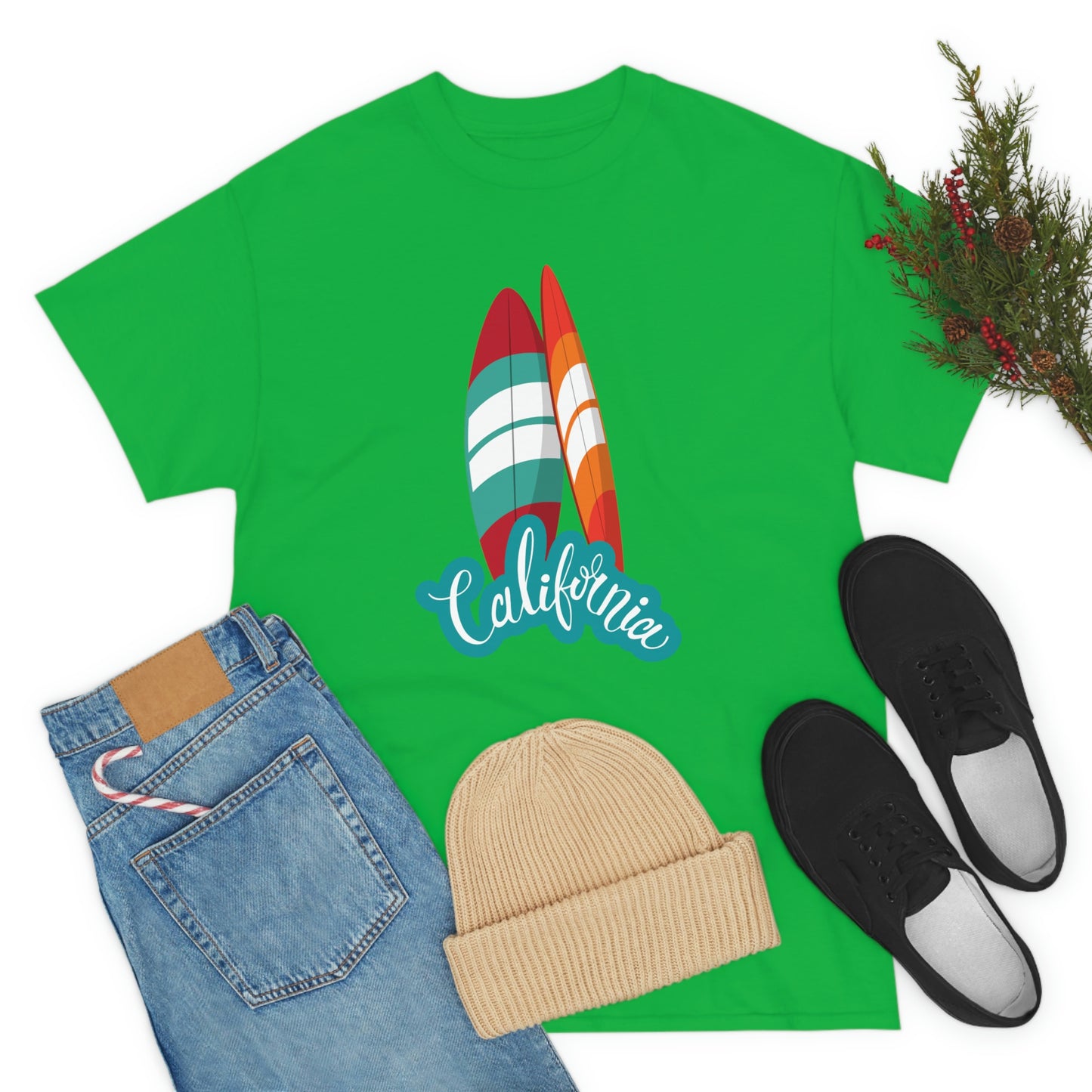 CALIFORNIA SURFS UP Unisex Heavy Cotton Tee