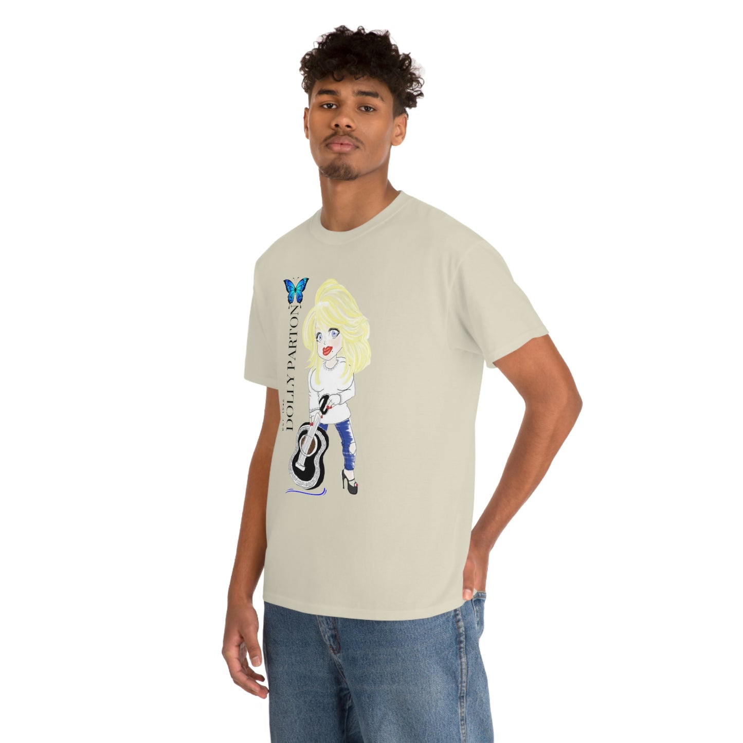 Artist Rendering of Dolly Parton   Unisex Heavy Cotton Tee