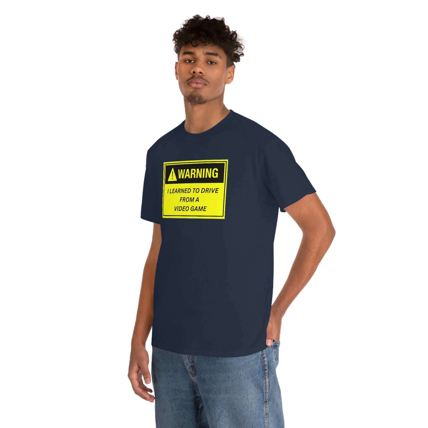 WARNING I LEARNED TO DRIVE WATCHING VIDEO GAMES ~ Unisex Heavy Cotton Tee