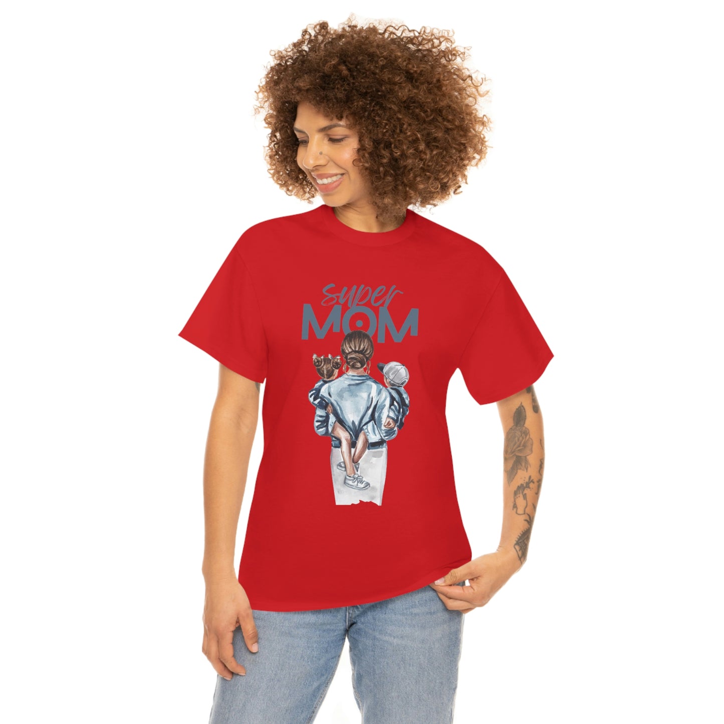 SUPER MOM Unisex Heavy Cotton Tee