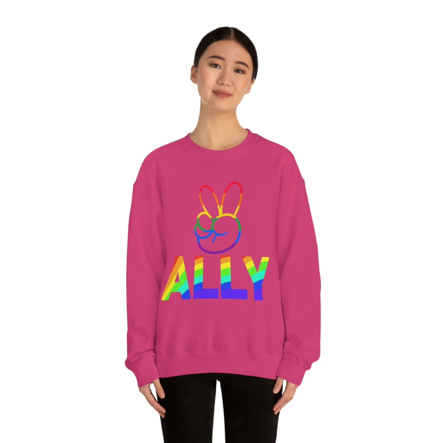 PRIDE ALLY Unisex Heavy Blend™ Crewneck Sweatshirt