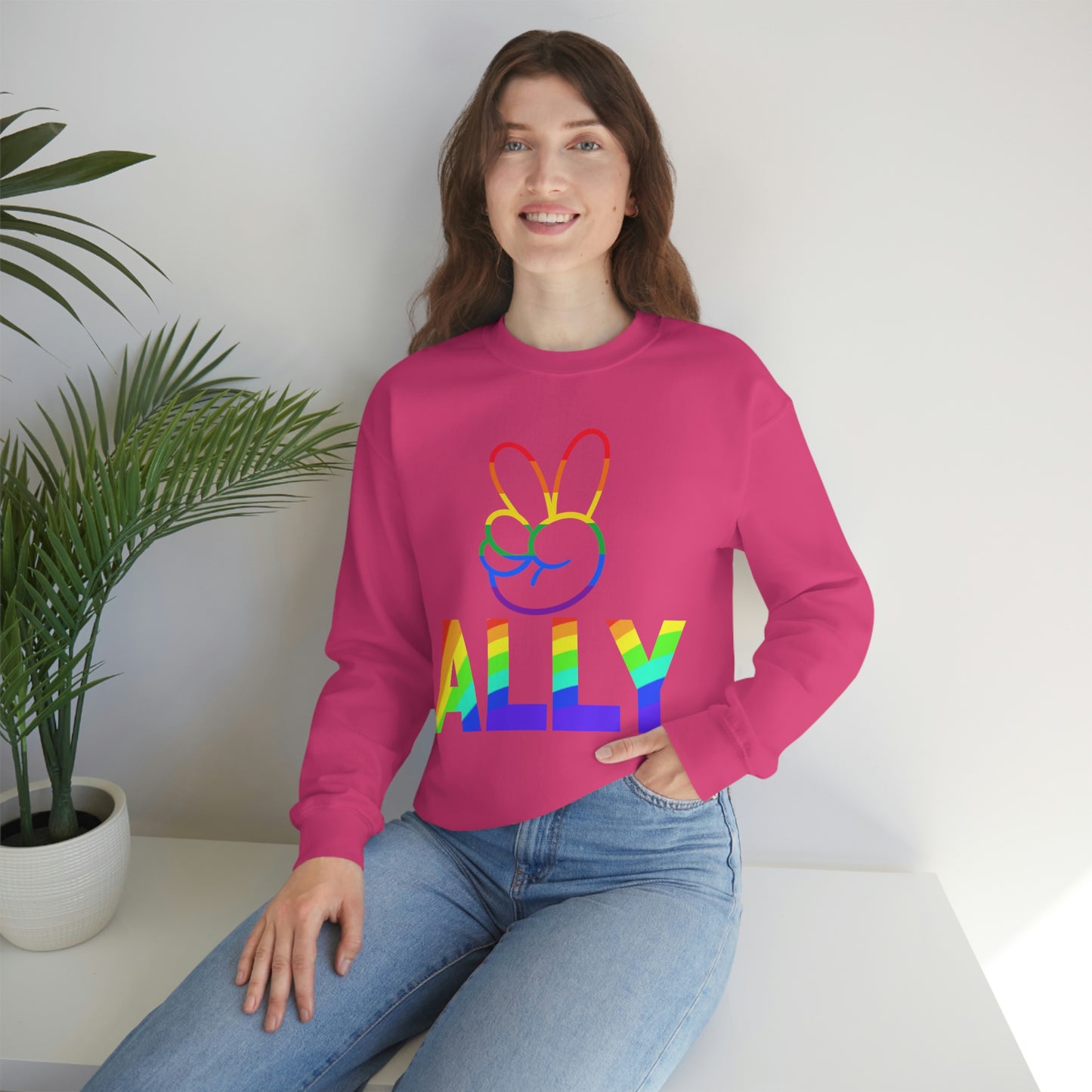 PRIDE ALLY Unisex Heavy Blend™ Crewneck Sweatshirt