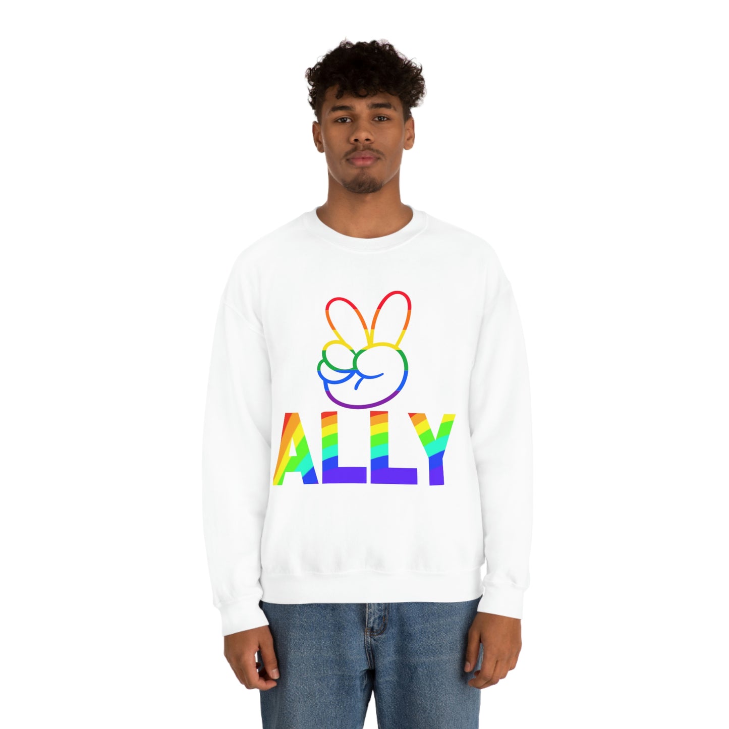 PRIDE ALLY Unisex Heavy Blend™ Crewneck Sweatshirt