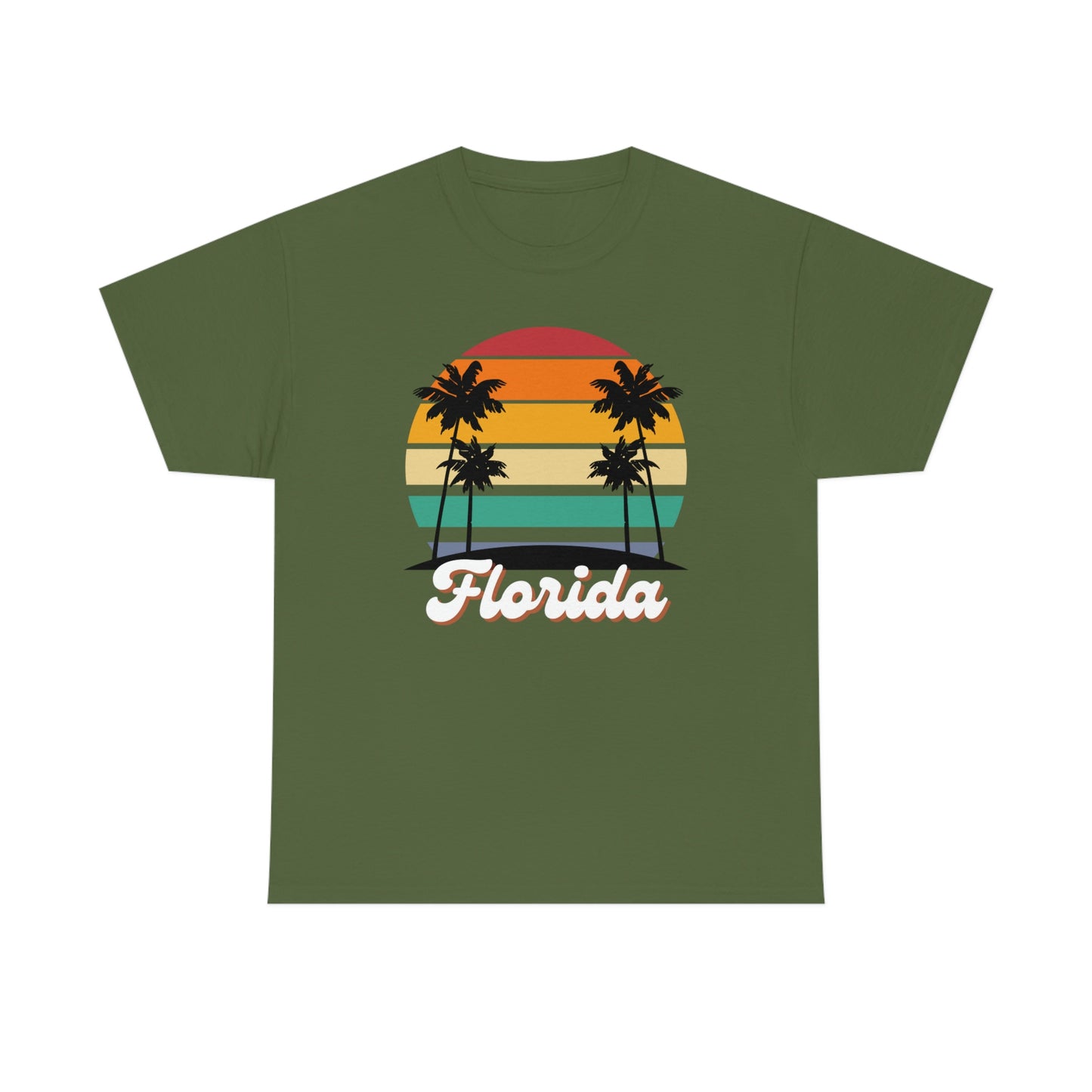 FLORIDA RETRO BEACH Unisex Heavy Cotton Tee