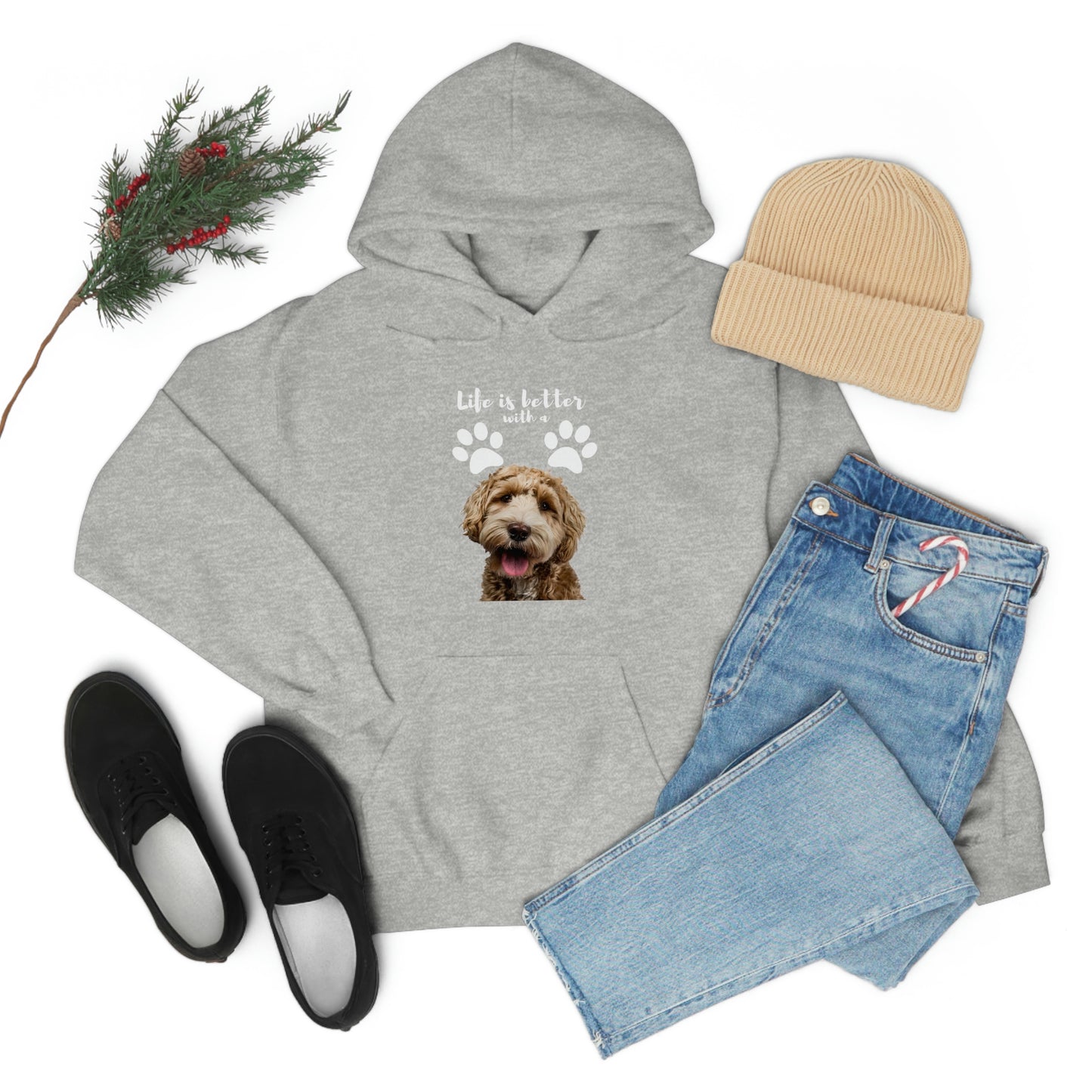 Life is better with a DOG   Unisex Heavy Blend™ Hooded Sweatshirt