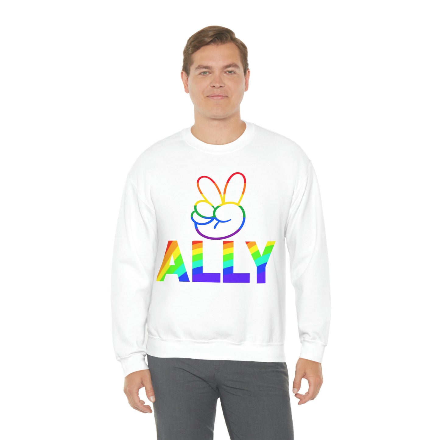 PRIDE ALLY Unisex Heavy Blend™ Crewneck Sweatshirt