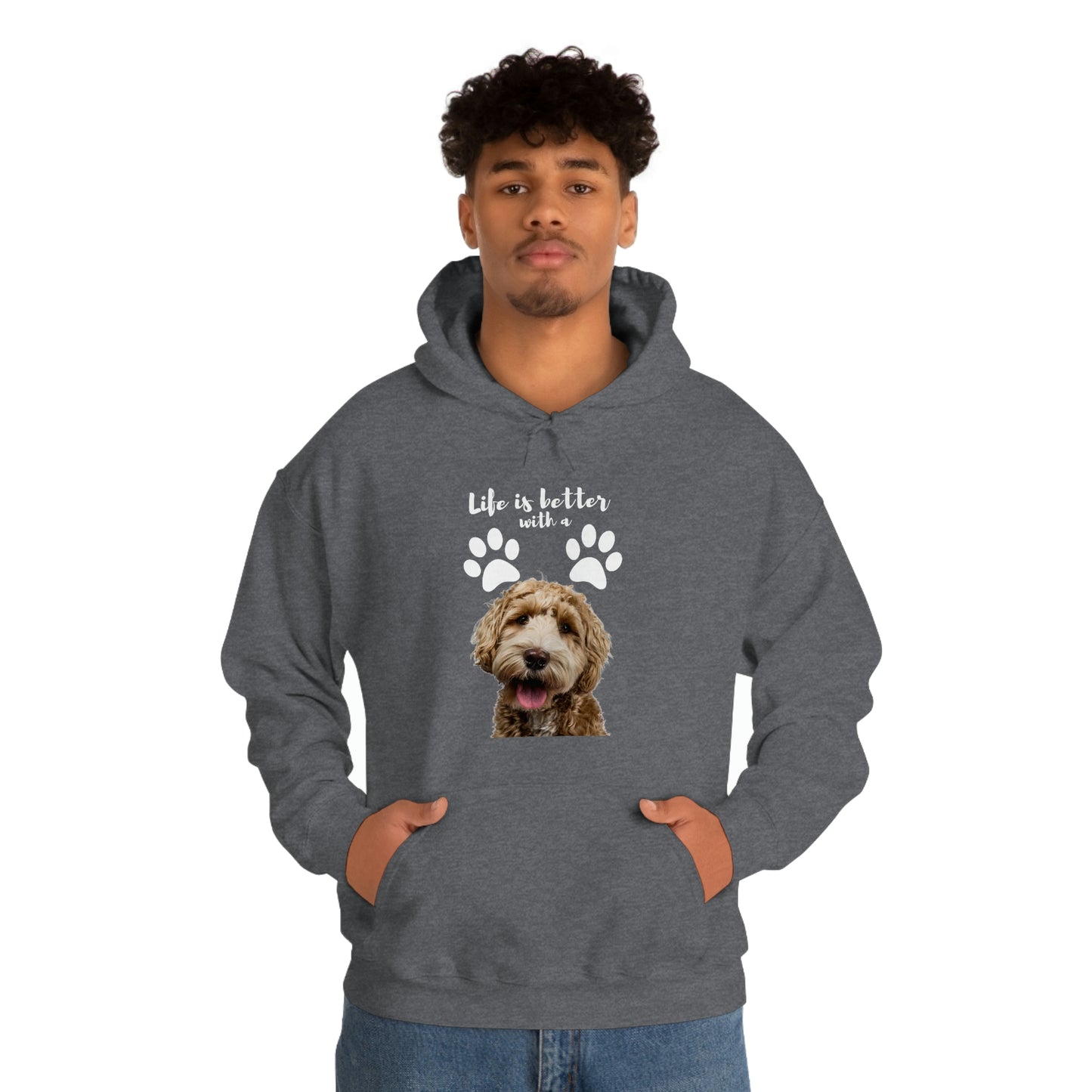 Life is better with a DOG   Unisex Heavy Blend™ Hooded Sweatshirt