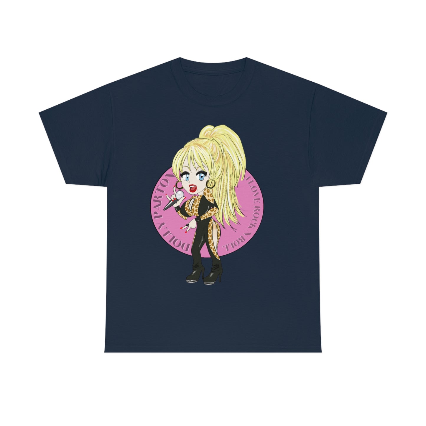 Dolly Parton ~I LOVE ROCK N ROLL Inspired Artwork ~Unisex Heavy Cotton Tee