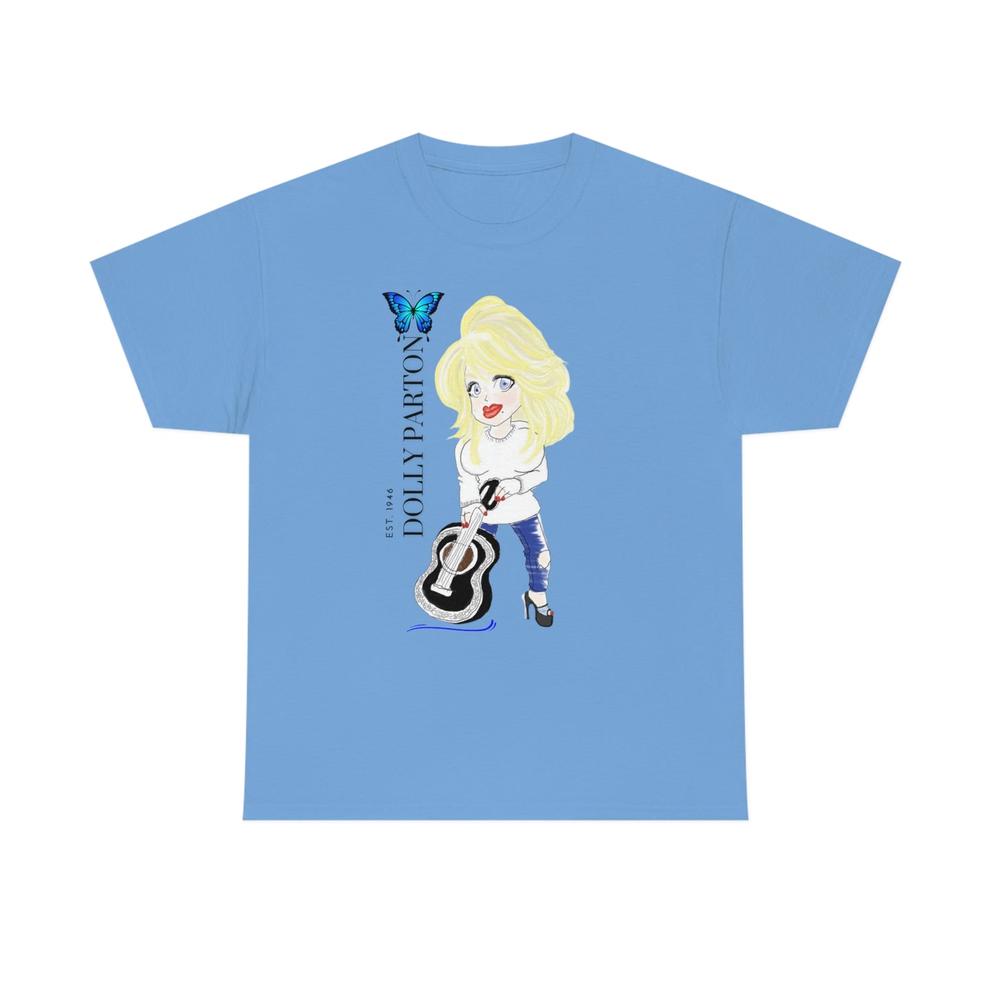 Artist Rendering of Dolly Parton   Unisex Heavy Cotton Tee