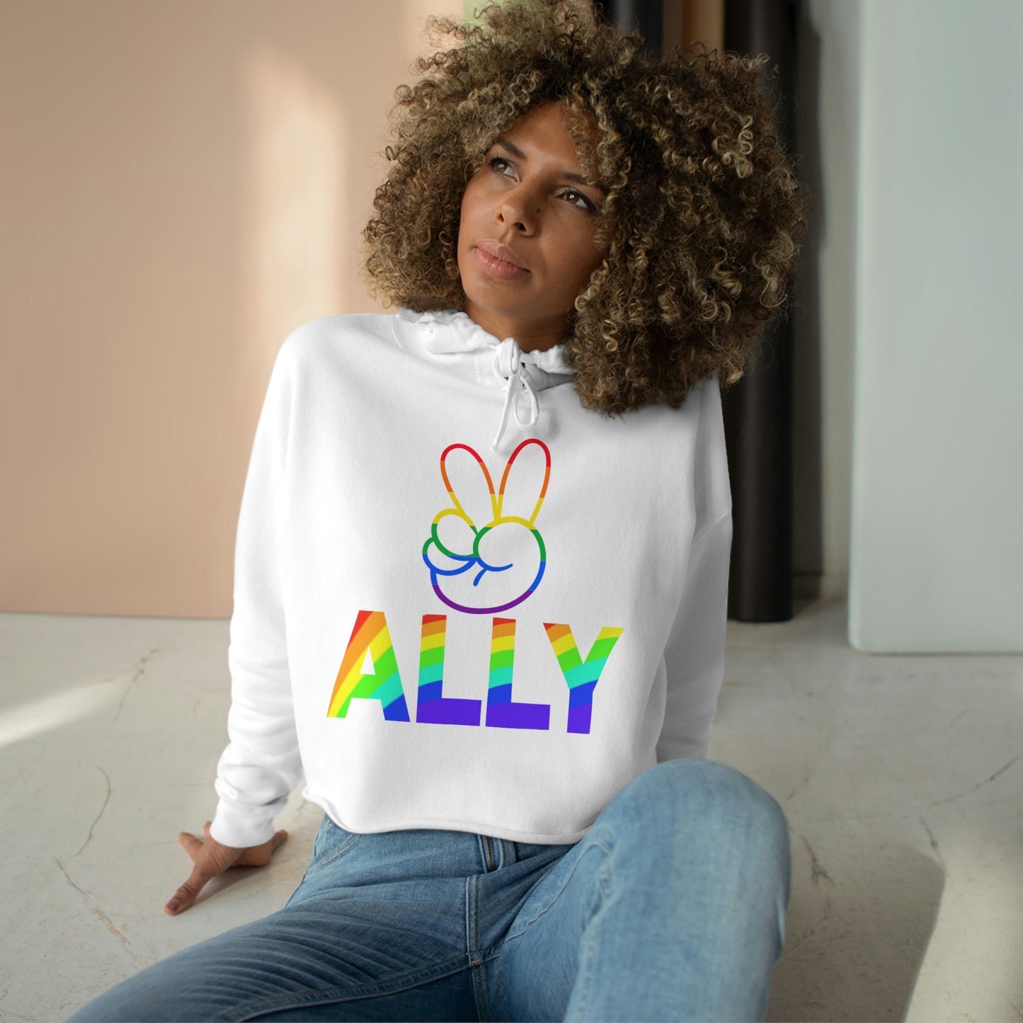 PRIDE ALLY Crop Hoodie