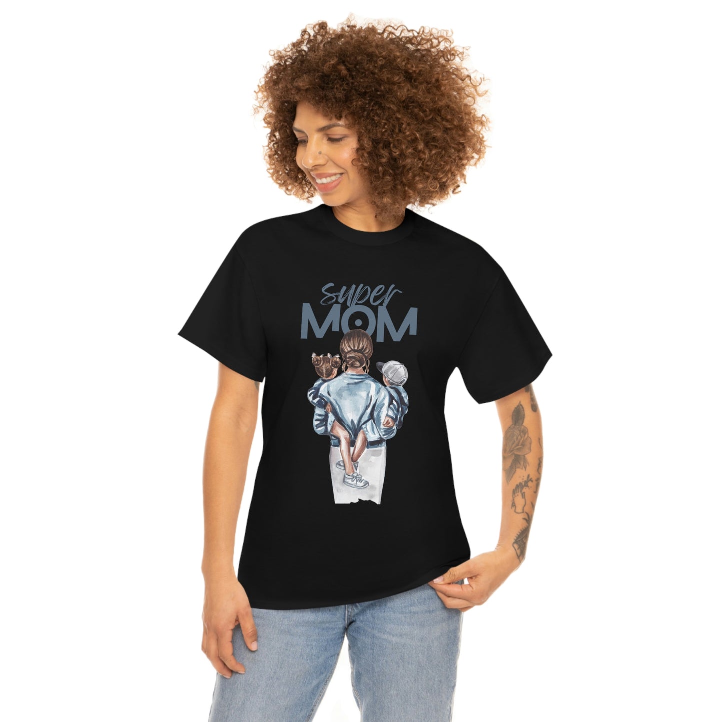 SUPER MOM Unisex Heavy Cotton Tee