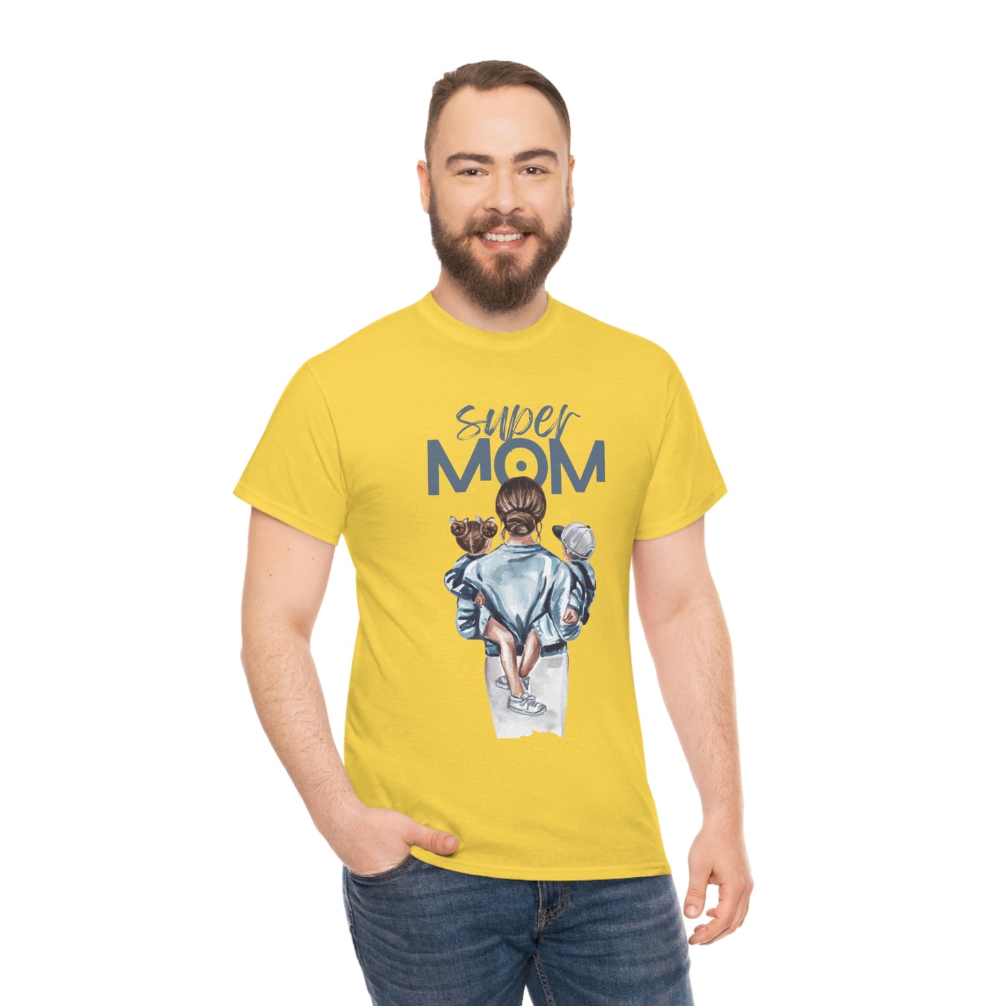 SUPER MOM Unisex Heavy Cotton Tee