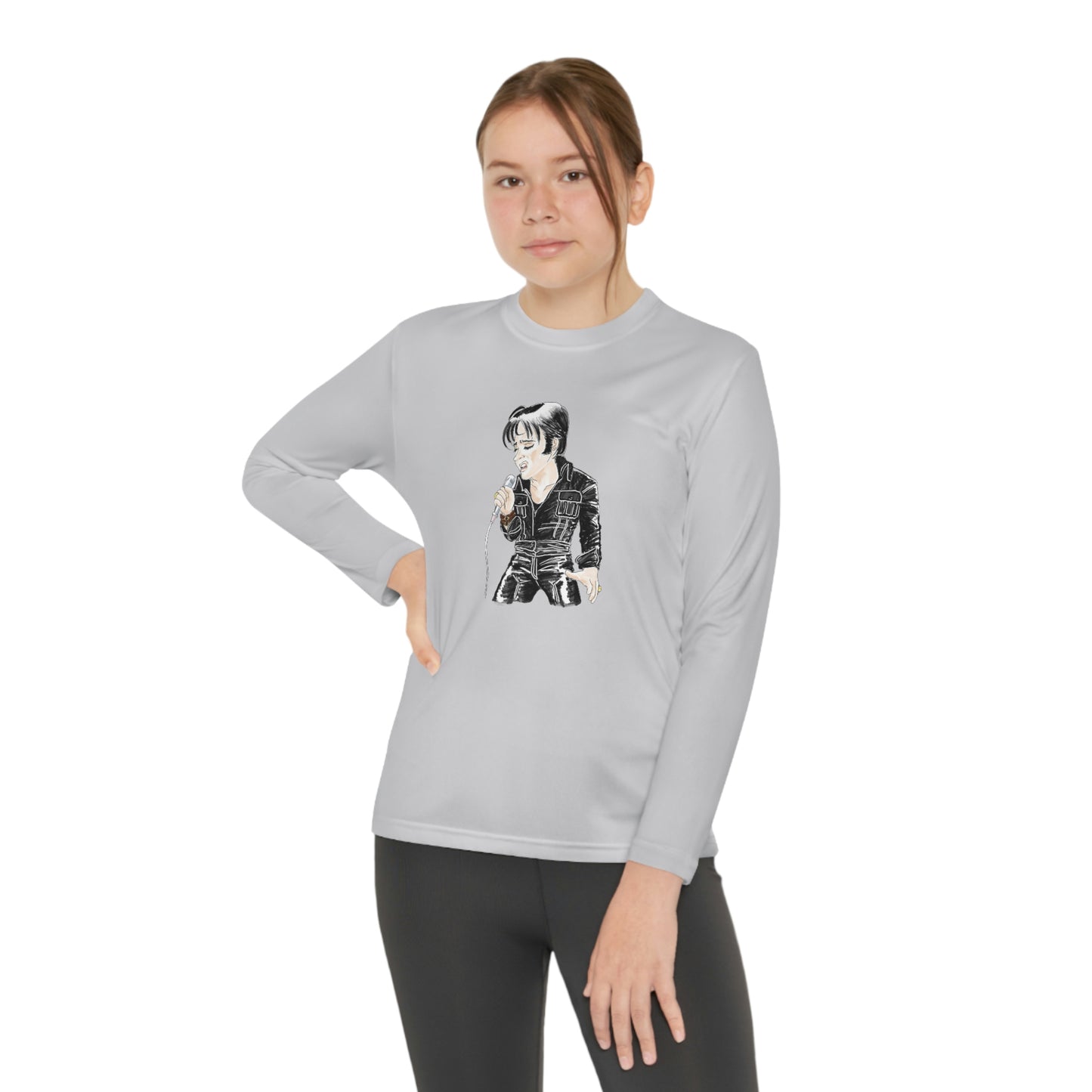 Artist Rendering of ELVIS ~ Youth Long Sleeve Competitor Tee