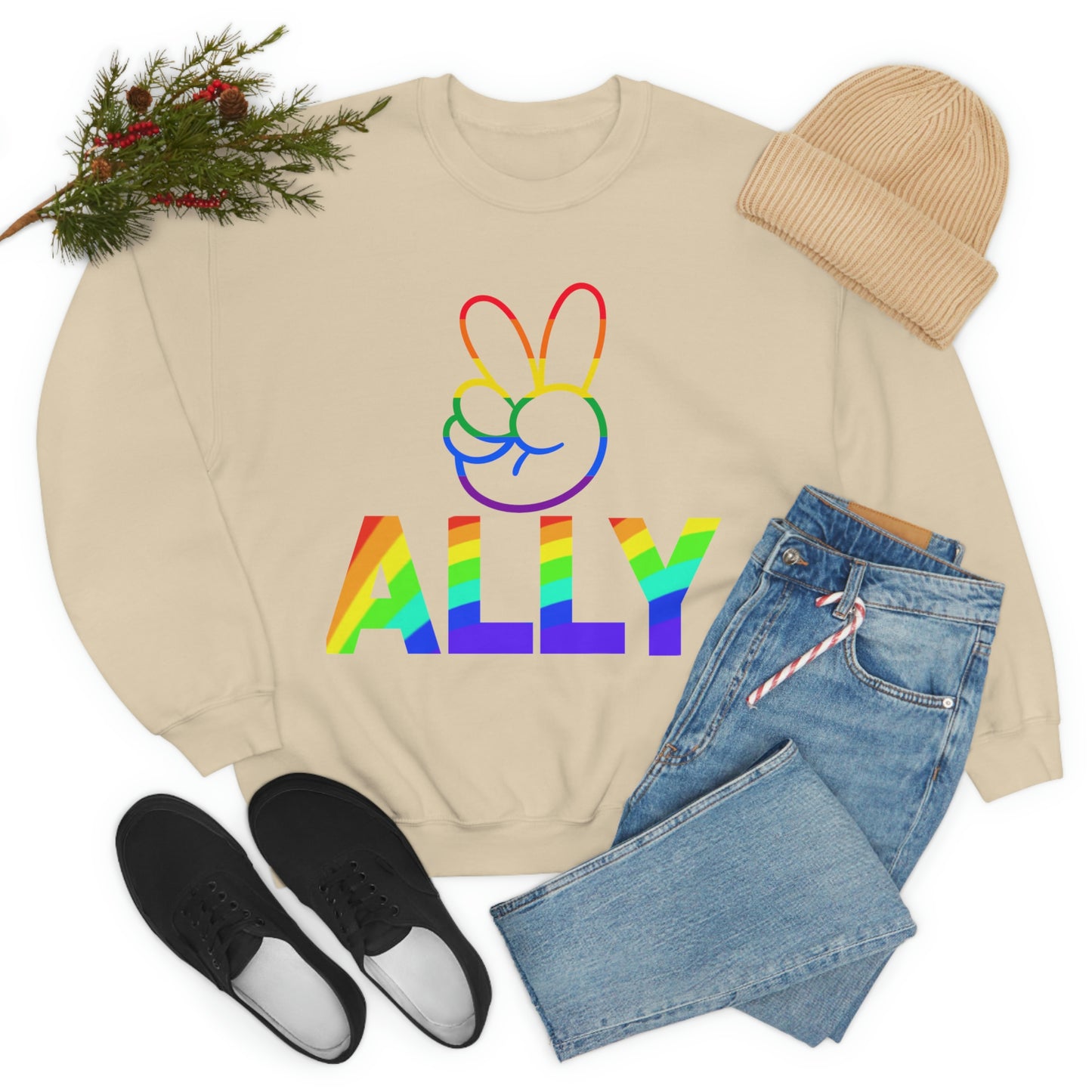 PRIDE ALLY Unisex Heavy Blend™ Crewneck Sweatshirt