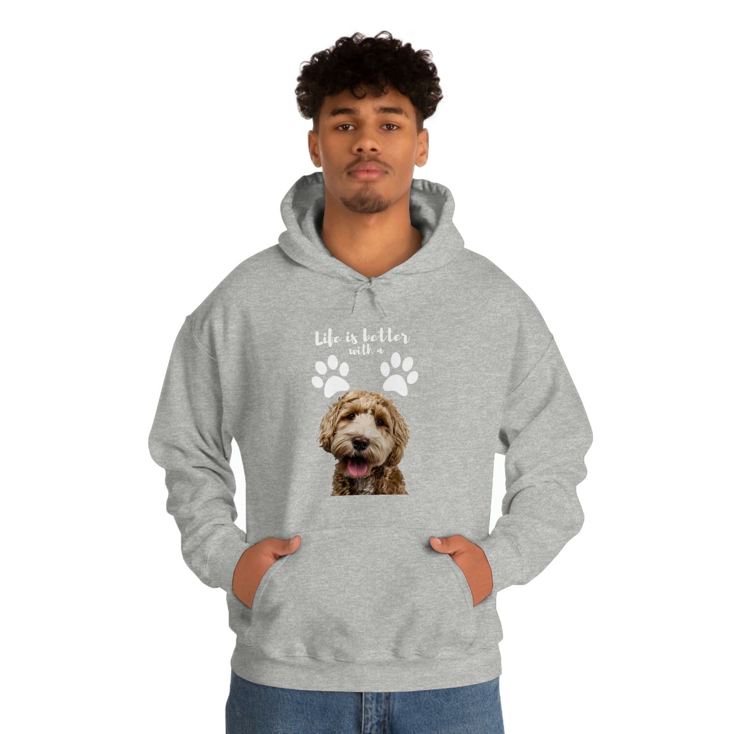 Life is better with a DOG   Unisex Heavy Blend™ Hooded Sweatshirt