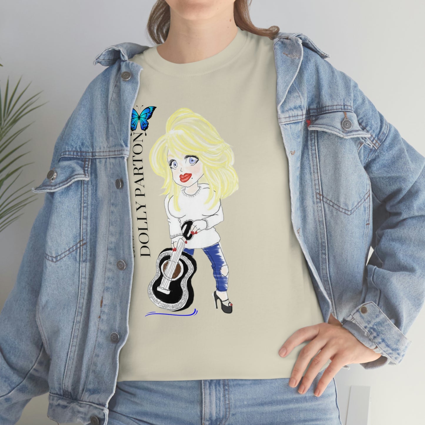 Artist Rendering of Dolly Parton   Unisex Heavy Cotton Tee