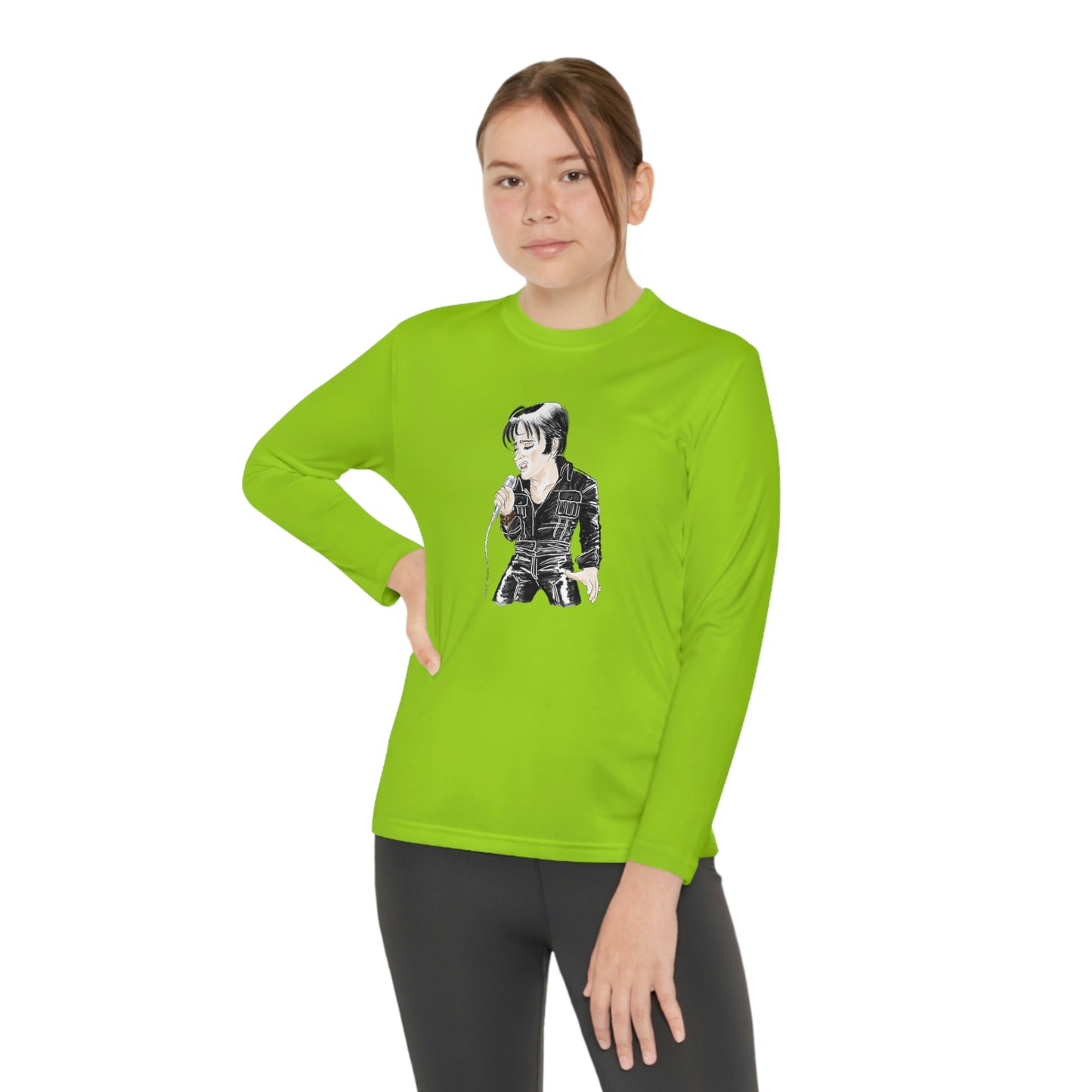 Artist Rendering of ELVIS ~ Youth Long Sleeve Competitor Tee