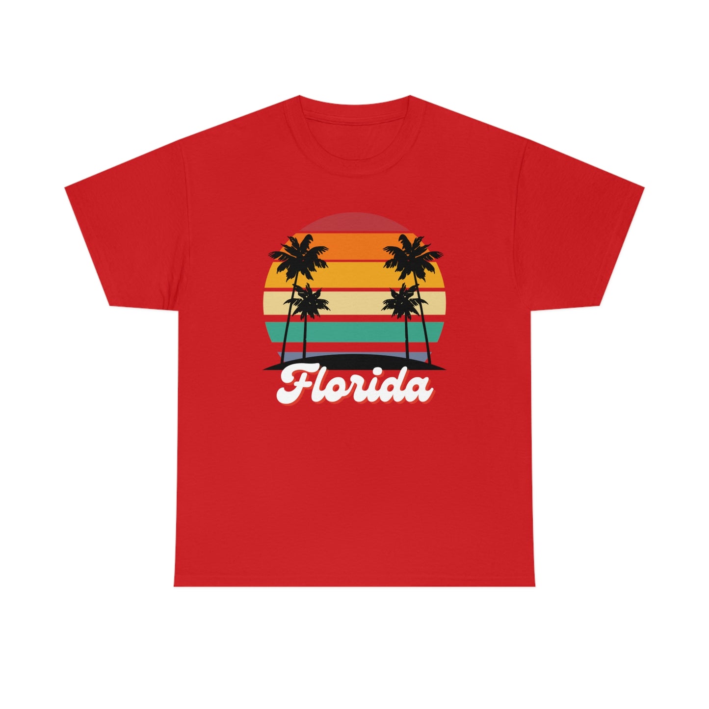 FLORIDA RETRO BEACH Unisex Heavy Cotton Tee