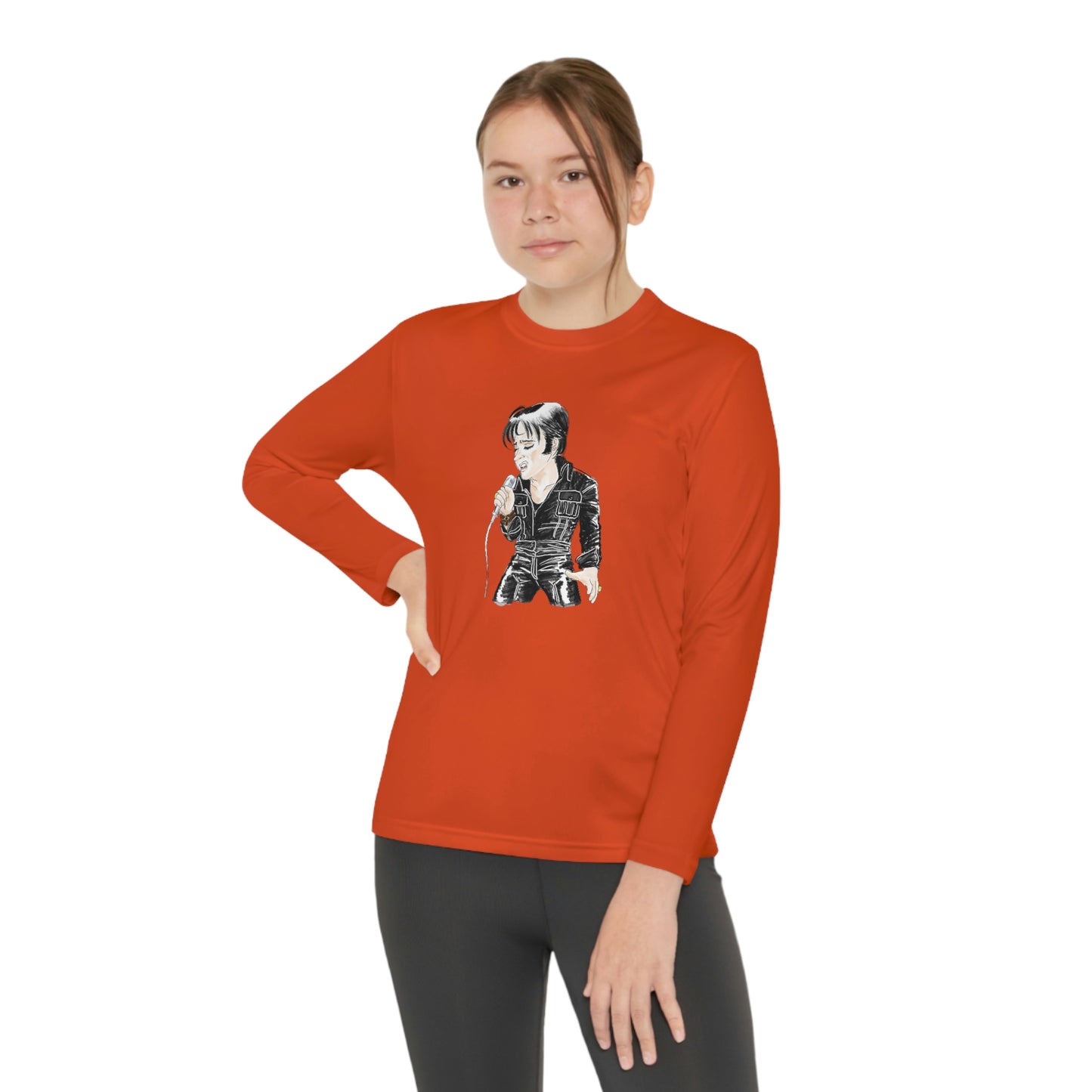 Artist Rendering of ELVIS ~ Youth Long Sleeve Competitor Tee