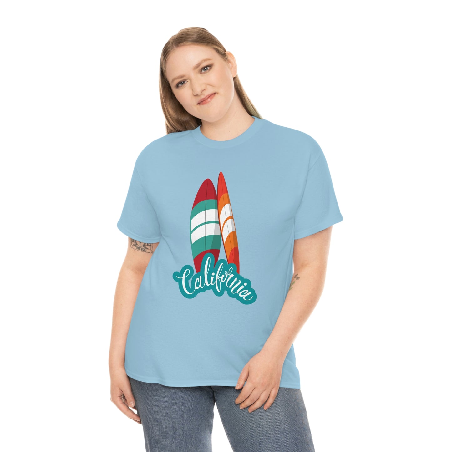 CALIFORNIA SURFS UP Unisex Heavy Cotton Tee
