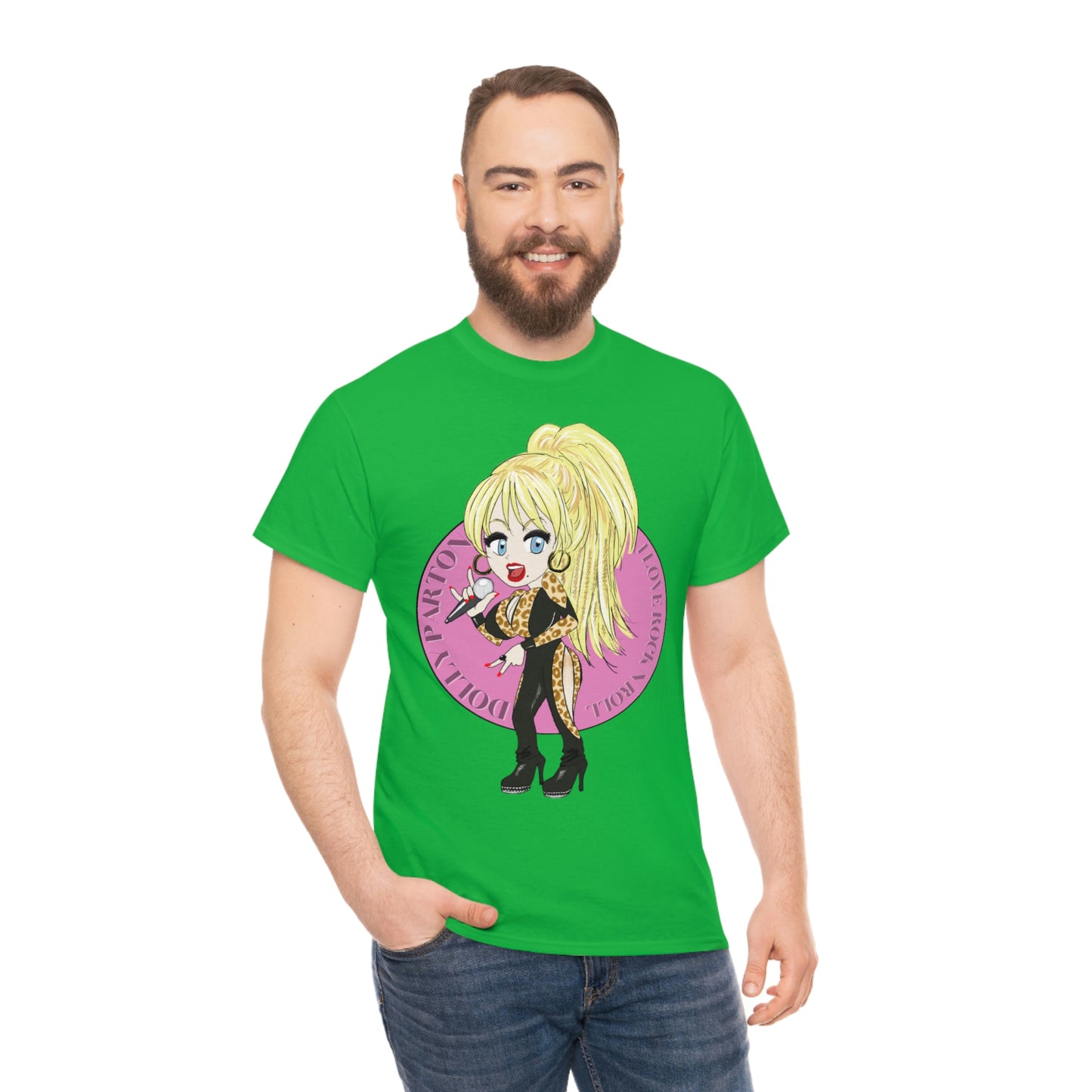 Dolly Parton ~I LOVE ROCK N ROLL Inspired Artwork ~Unisex Heavy Cotton Tee