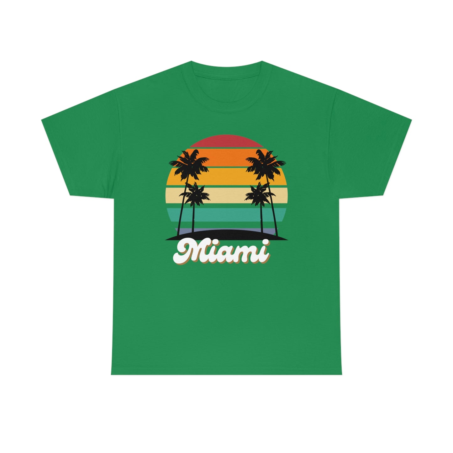 Retro Miami Beach Unisex Heavy Cotton Tee