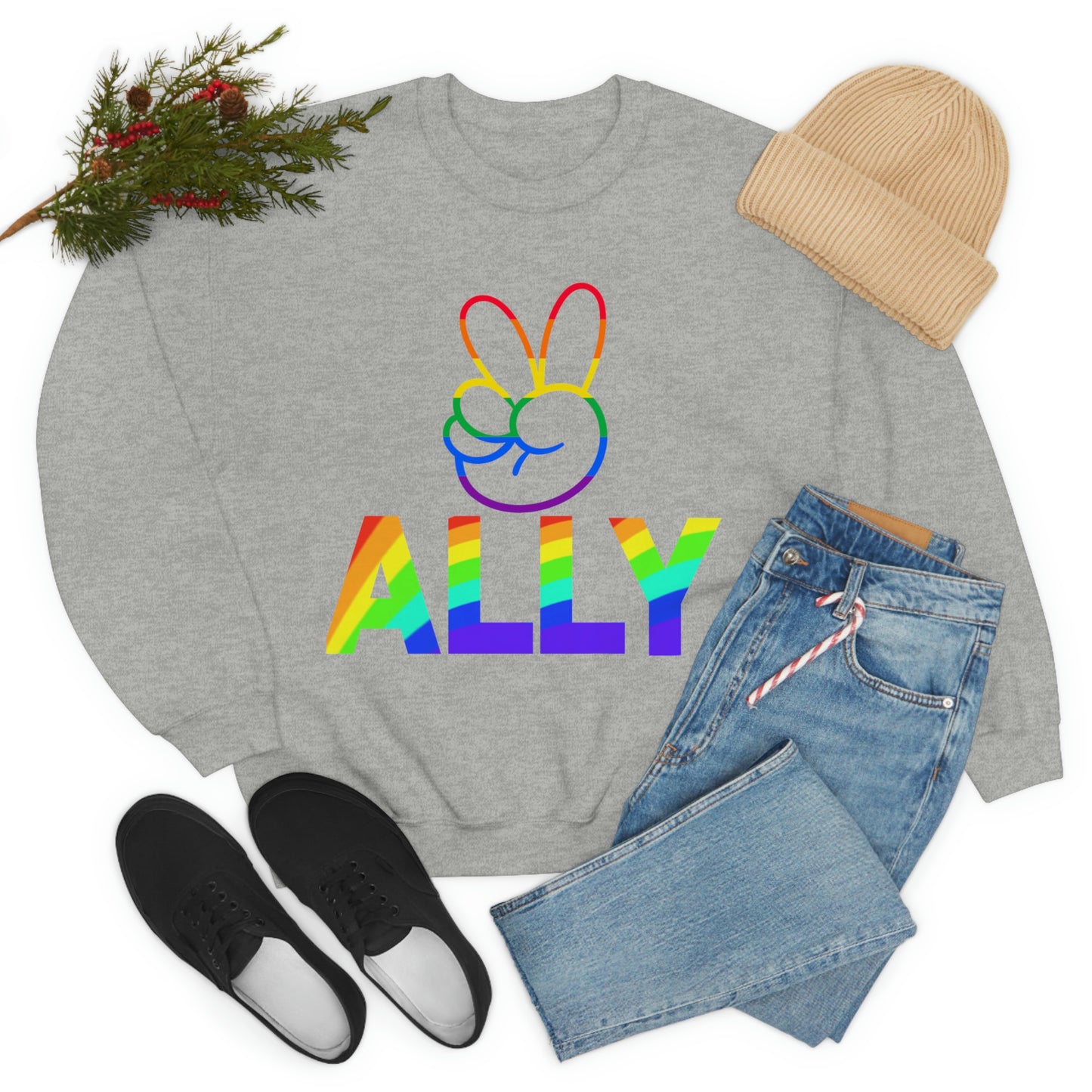 PRIDE ALLY Unisex Heavy Blend™ Crewneck Sweatshirt