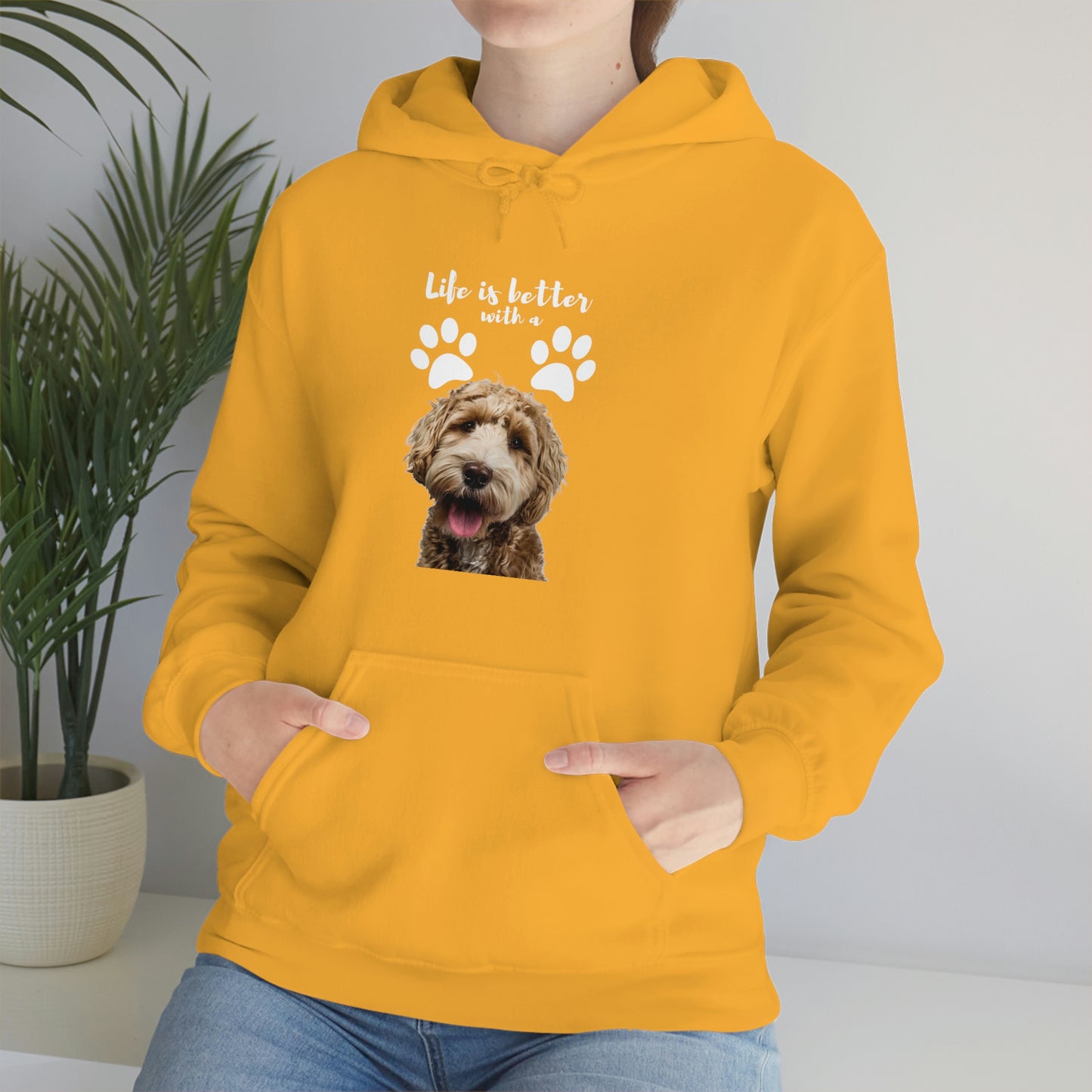 Life is better with a DOG   Unisex Heavy Blend™ Hooded Sweatshirt